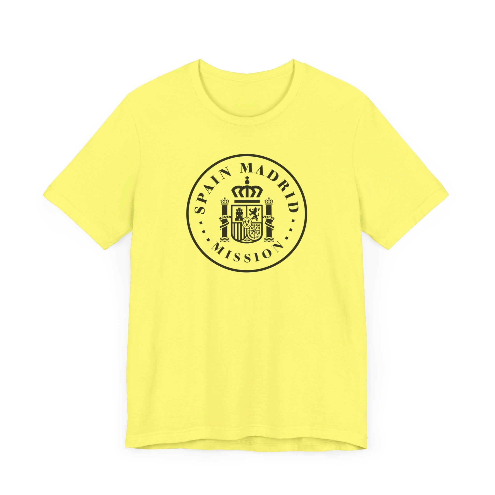 Spain Madrid Mission Circular Monochrome Logo T-Shirt - Mission Wishlist - LDS Missionary Gift Store