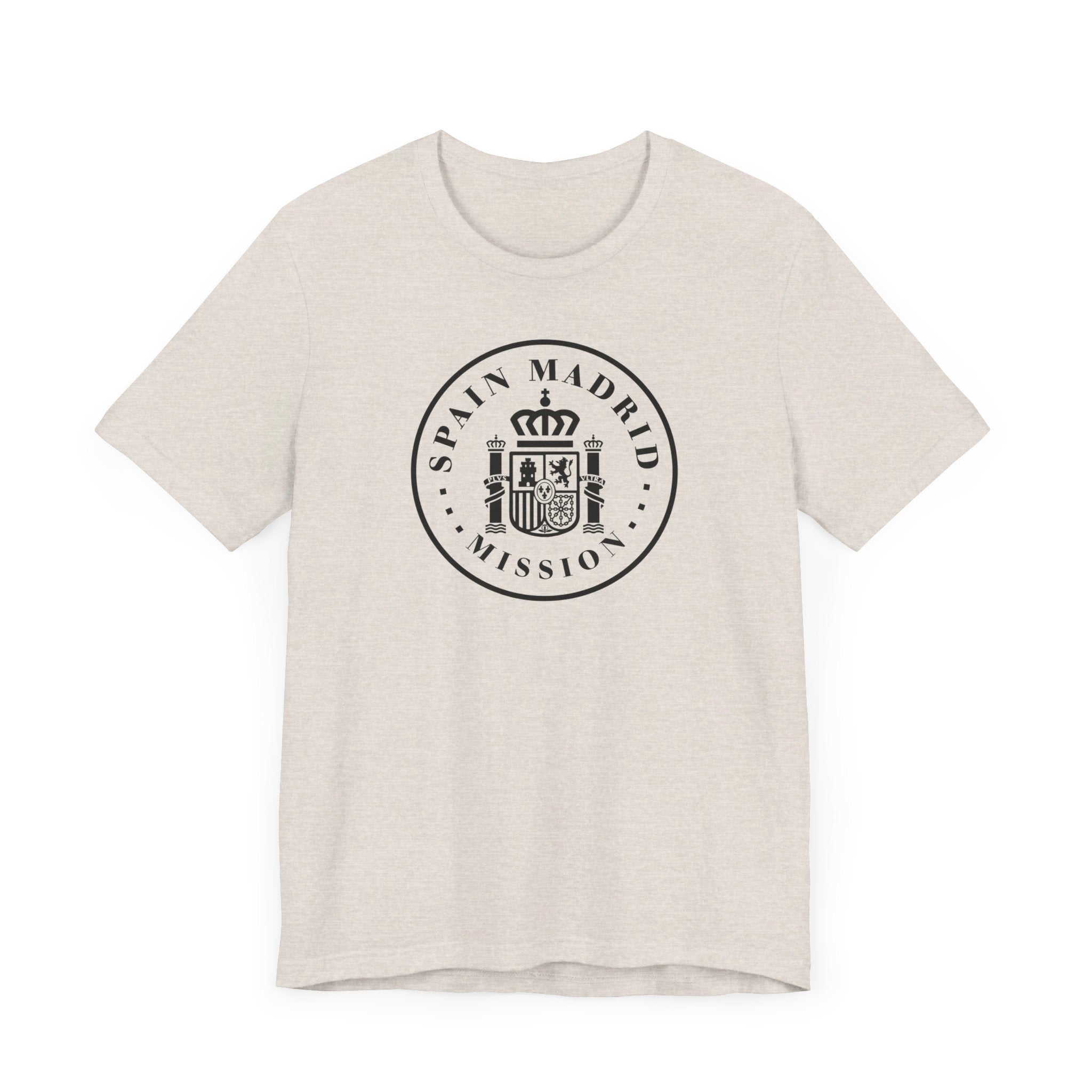 Spain Madrid Mission Circular Monochrome Logo T-Shirt - Mission Wishlist - LDS Missionary Gift Store