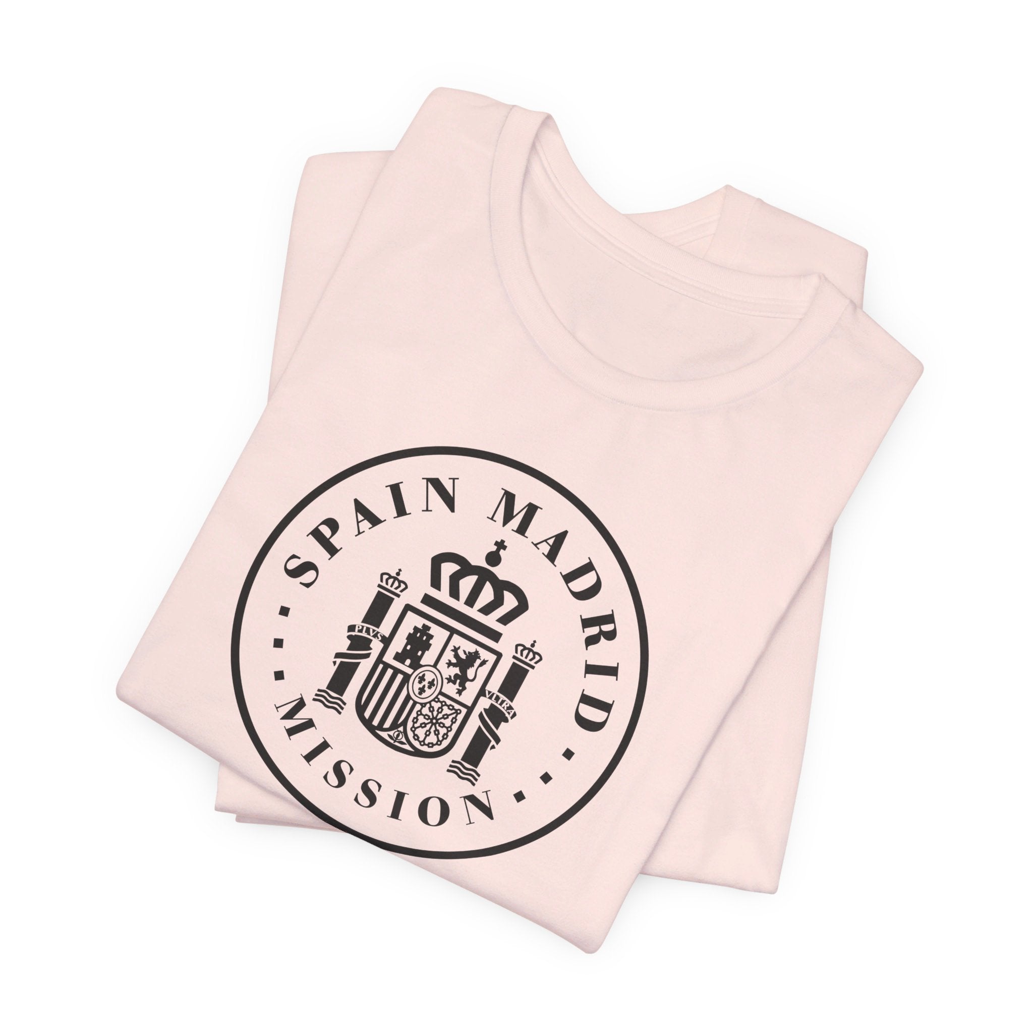 Spain Madrid Mission Circular Monochrome Logo T-Shirt - Mission Wishlist - LDS Missionary Gift Store