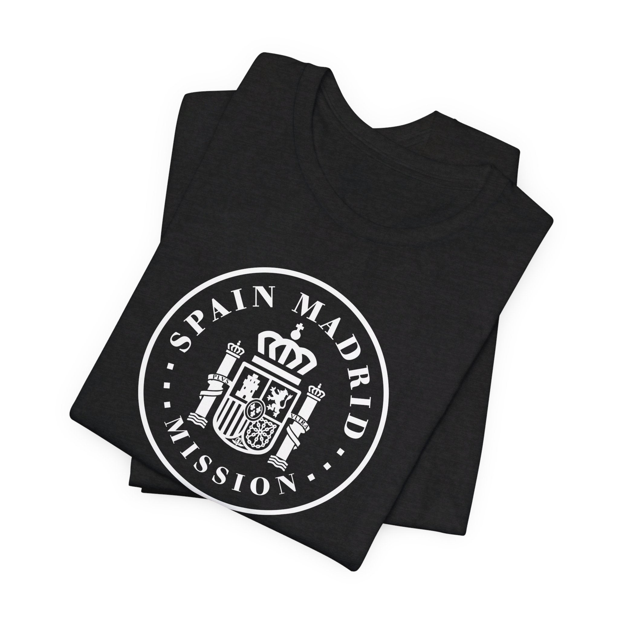Spain Madrid Mission Circular Monochrome Logo T-Shirt - Mission Wishlist - LDS Missionary Gift Store