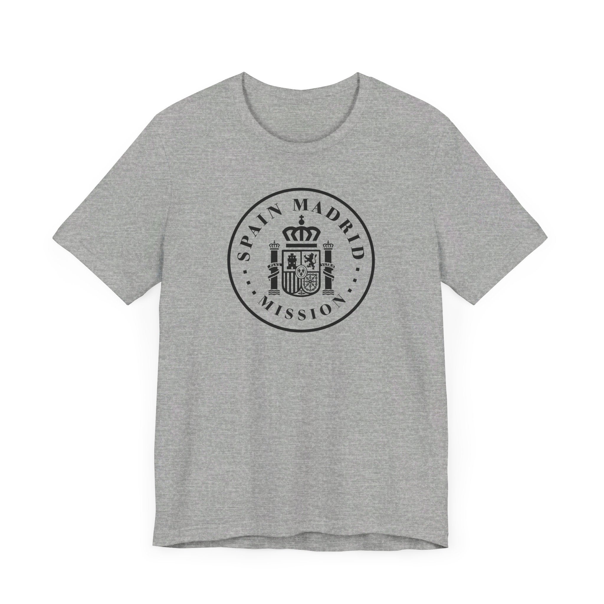Spain Madrid Mission Circular Monochrome Logo T-Shirt - Mission Wishlist - LDS Missionary Gift Store