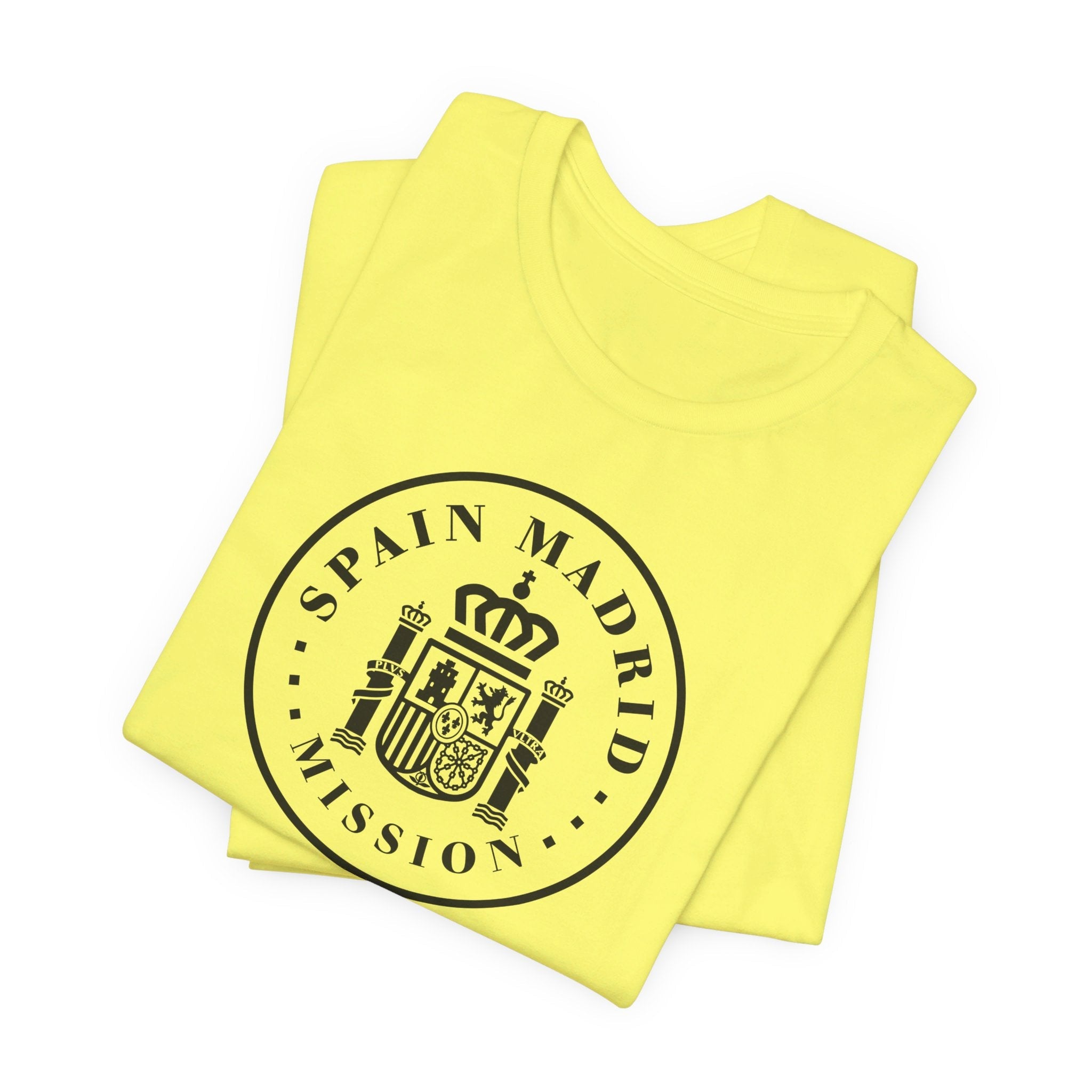 Spain Madrid Mission Circular Monochrome Logo T-Shirt - Mission Wishlist - LDS Missionary Gift Store