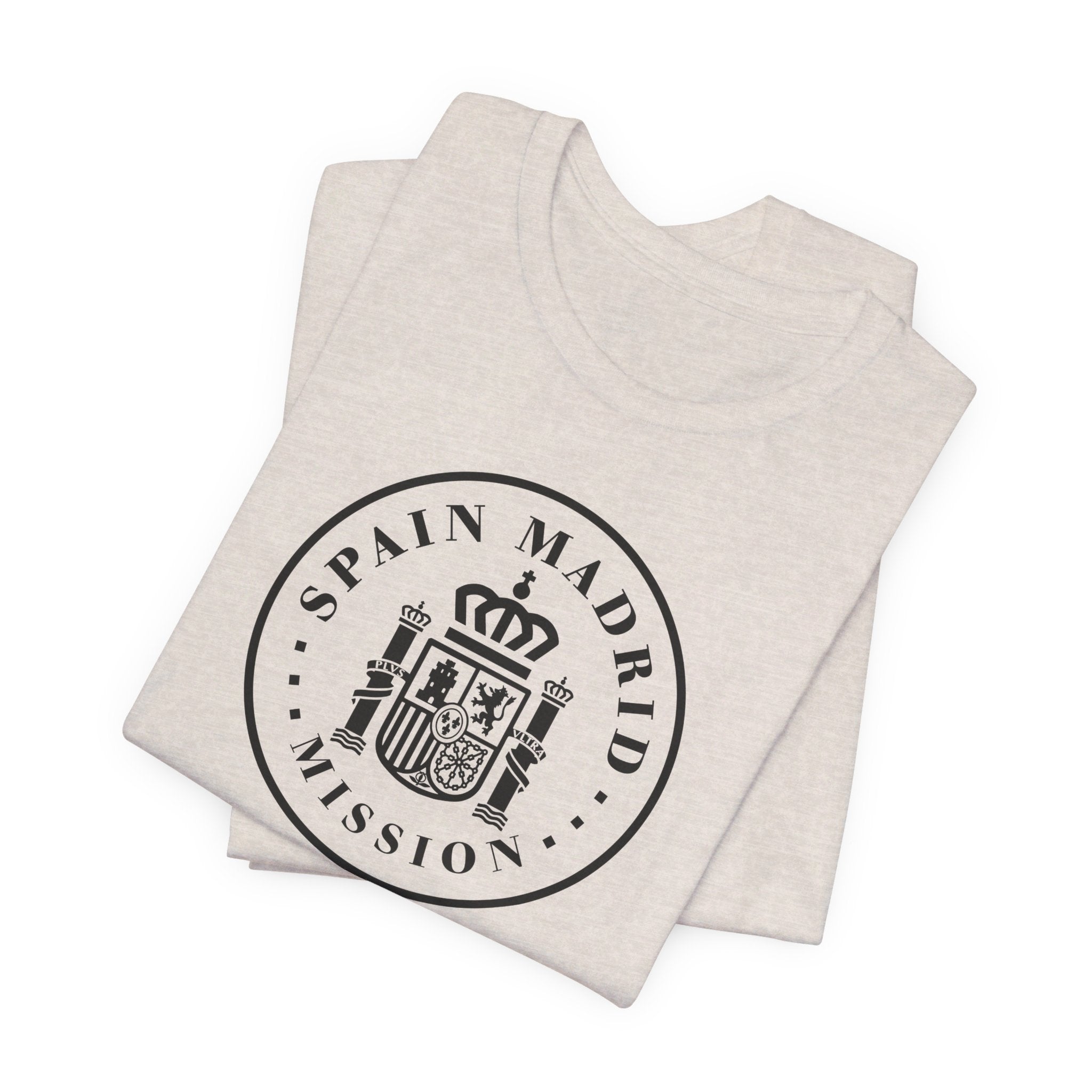 Spain Madrid Mission Circular Monochrome Logo T-Shirt - Mission Wishlist - LDS Missionary Gift Store