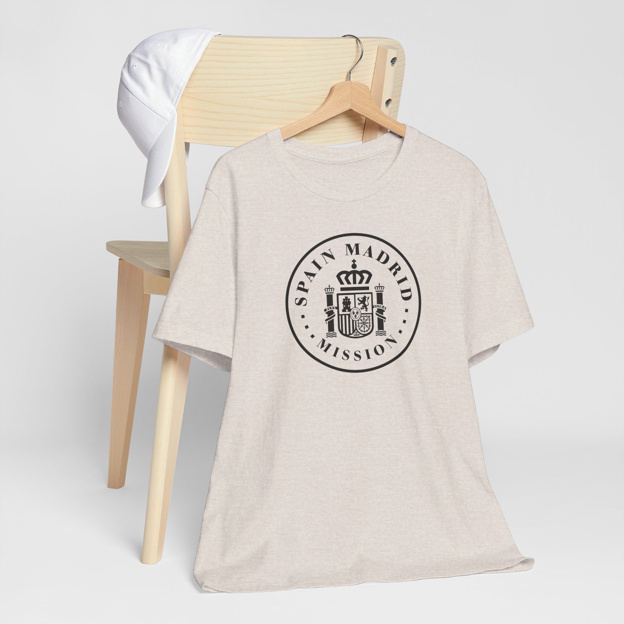 Spain Madrid Mission Circular Monochrome Logo T-Shirt - Mission Wishlist - LDS Missionary Gift Store