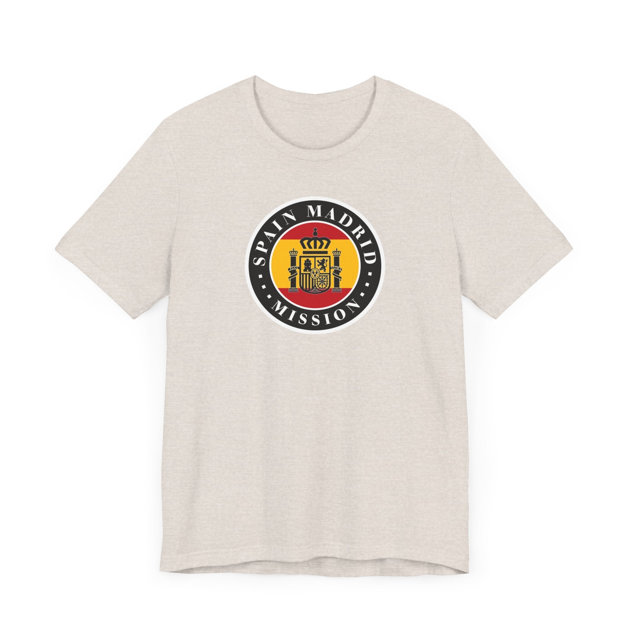 Spain Madrid Mission Flag Logo (Black Border) T-shirt - Mission Wishlist - LDS Missionary Gift Store