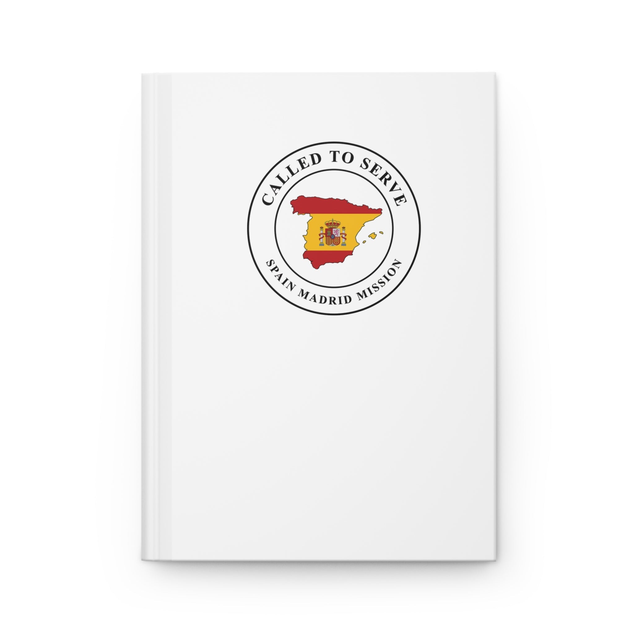 Spain Madrid Mission Flag Map Called to Serve White Hardcover Journal Matte - Mission Wishlist - LDS Missionary Gift Store