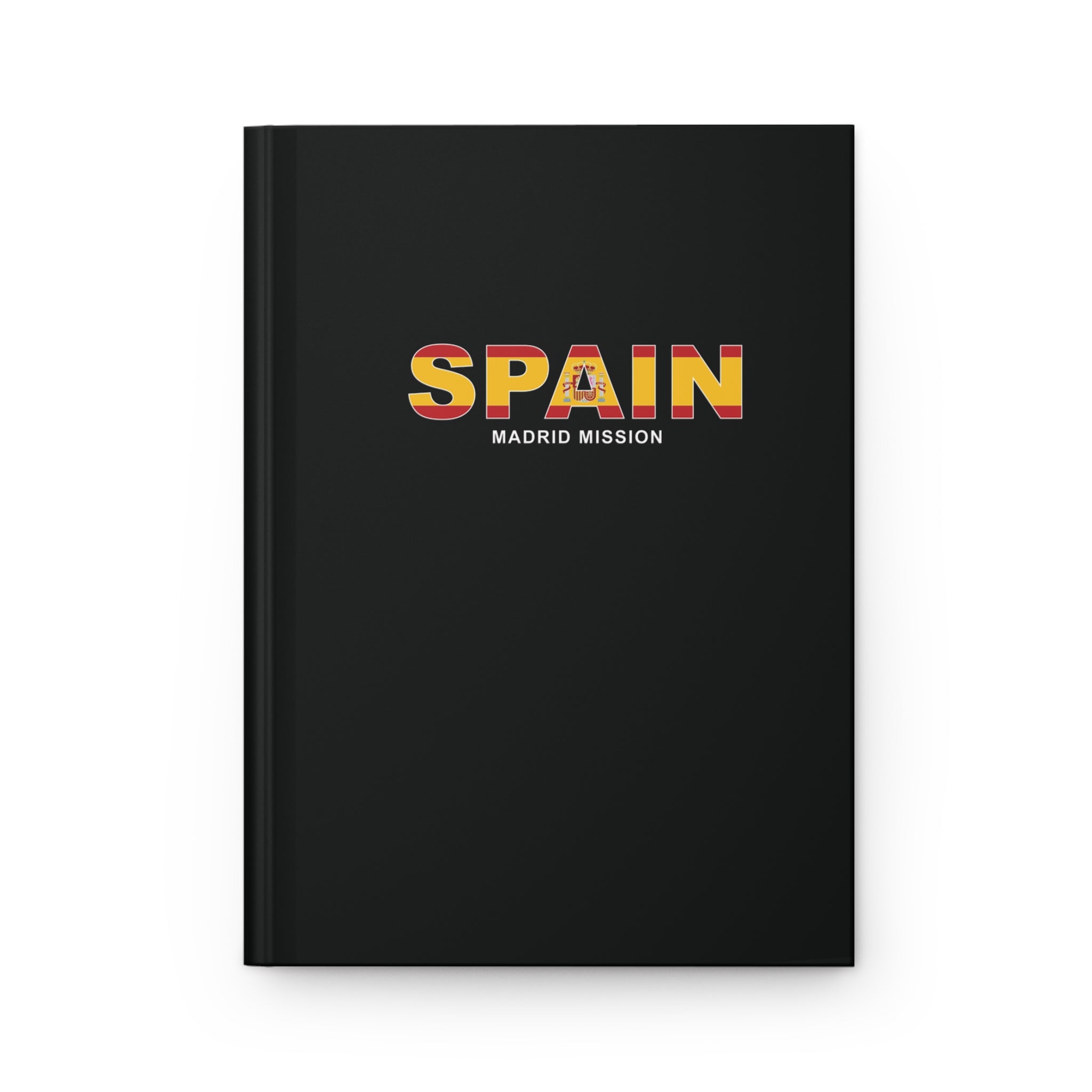 Spain Madrid Mission Flag Title Black Hardcover Journal Matte - Mission Wishlist - LDS Missionary Gift Store