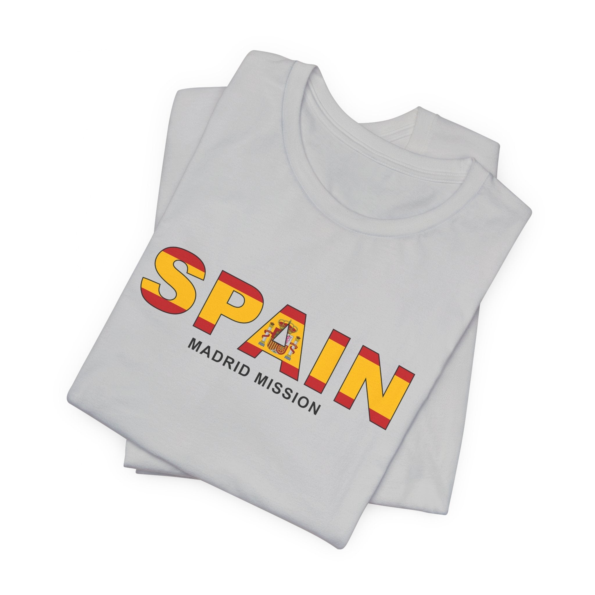 Spain Madrid Mission Flag Title T-shirt - Mission Wishlist - LDS Missionary Gift Store