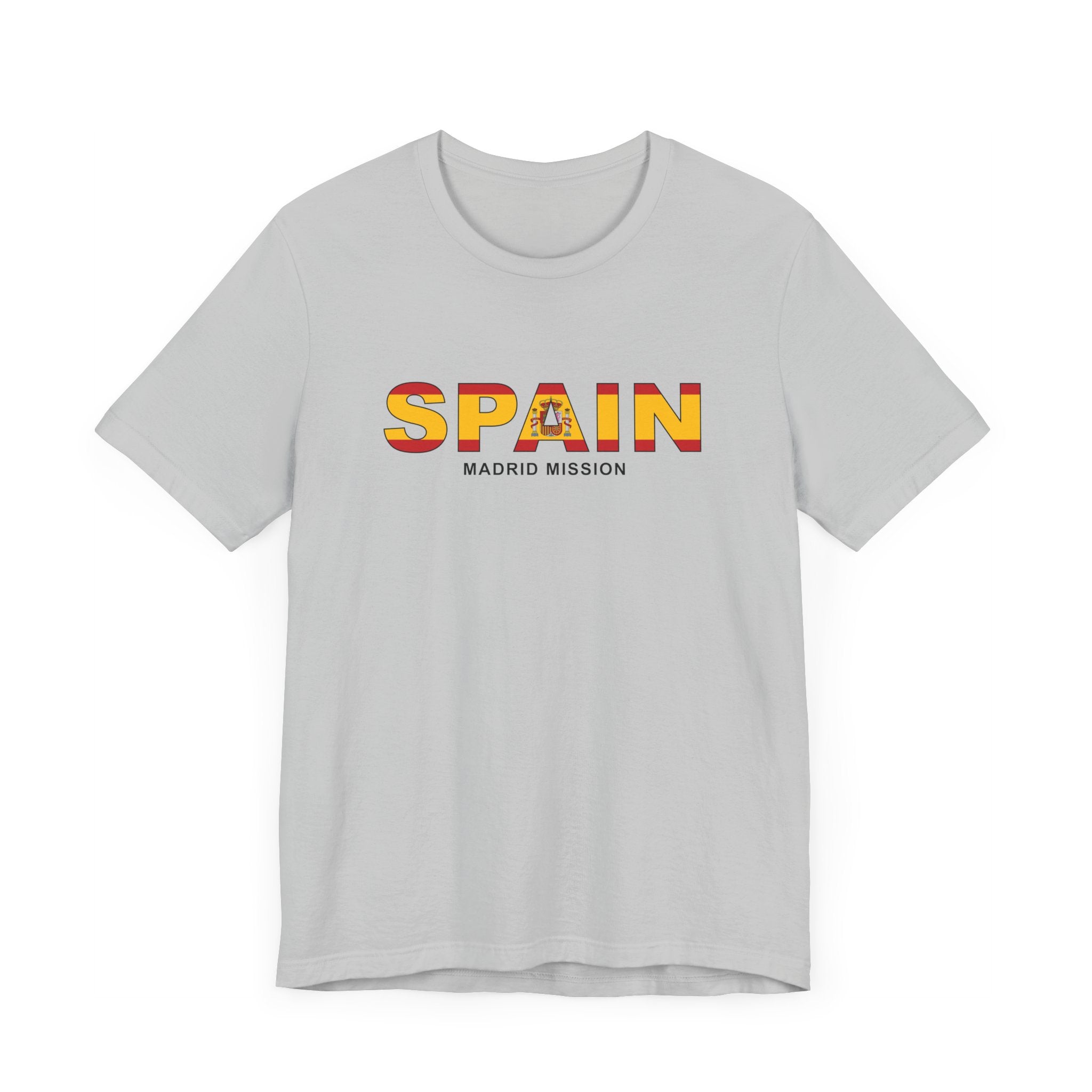 Spain Madrid Mission Flag Title T-shirt - Mission Wishlist - LDS Missionary Gift Store