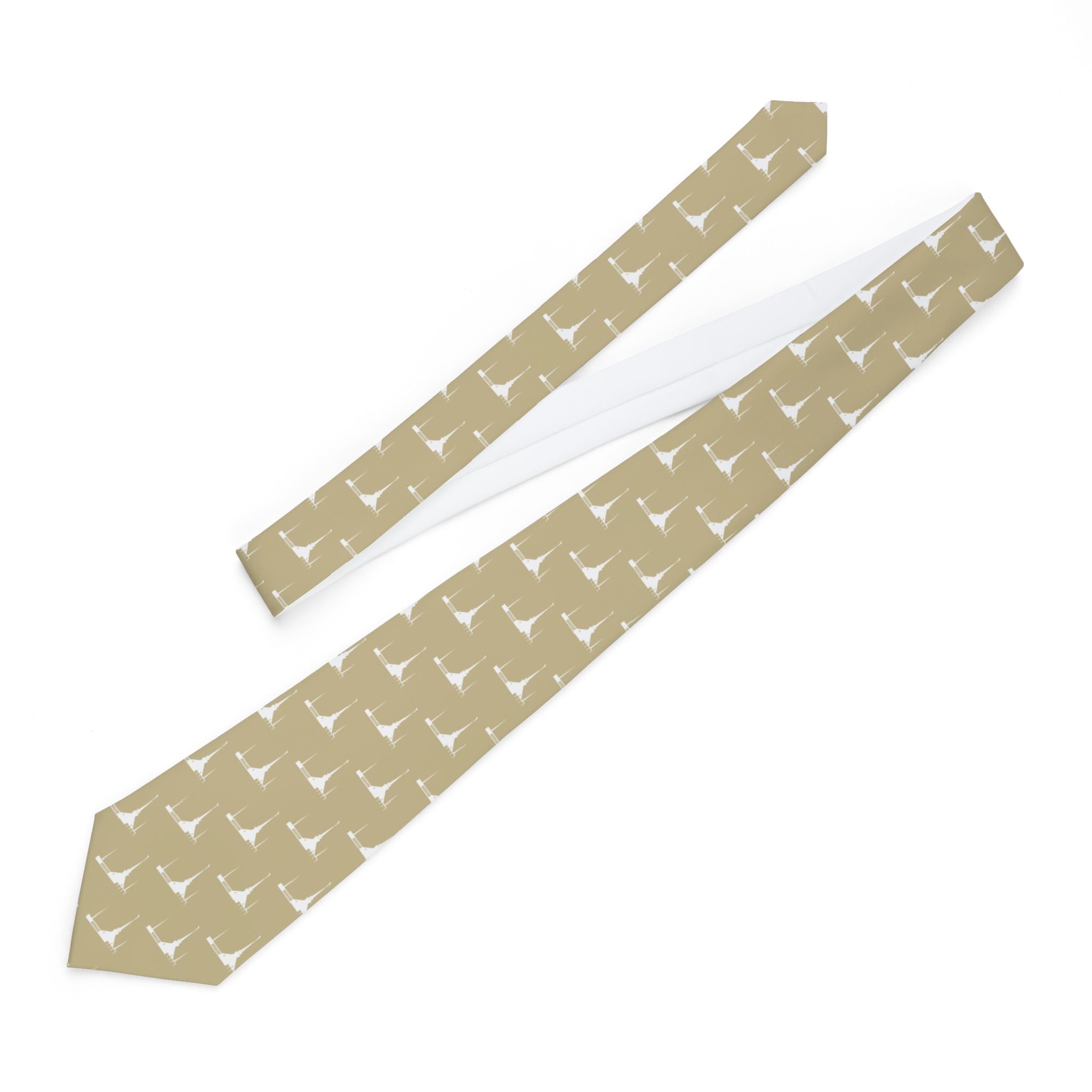 Stockholm Sweden Temple Patterned Neck Tie for Elders (Sand)