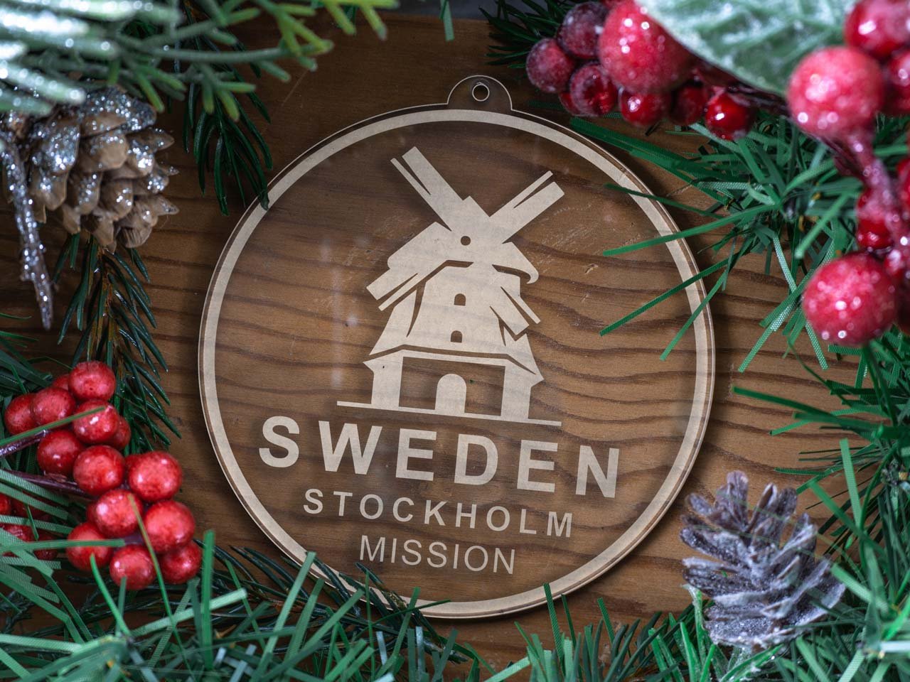 Sweden Stockholm Mission Christmas Ornament - Latter-Day Saint LDS Missionary Gift - Book of Mormon