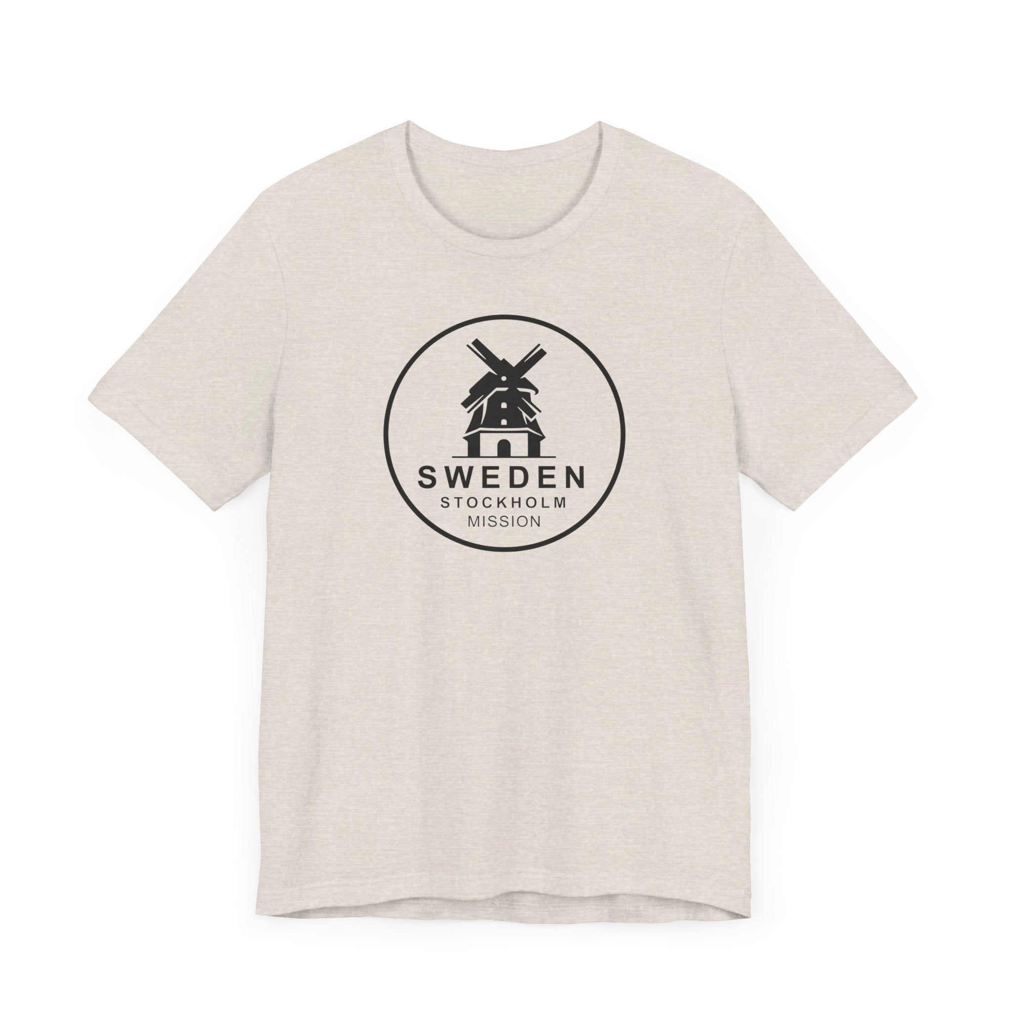 Sweden Stockholm Mission Circular Monochrome Logo T-Shirt - Mission Wishlist - LDS Missionary Gift Store