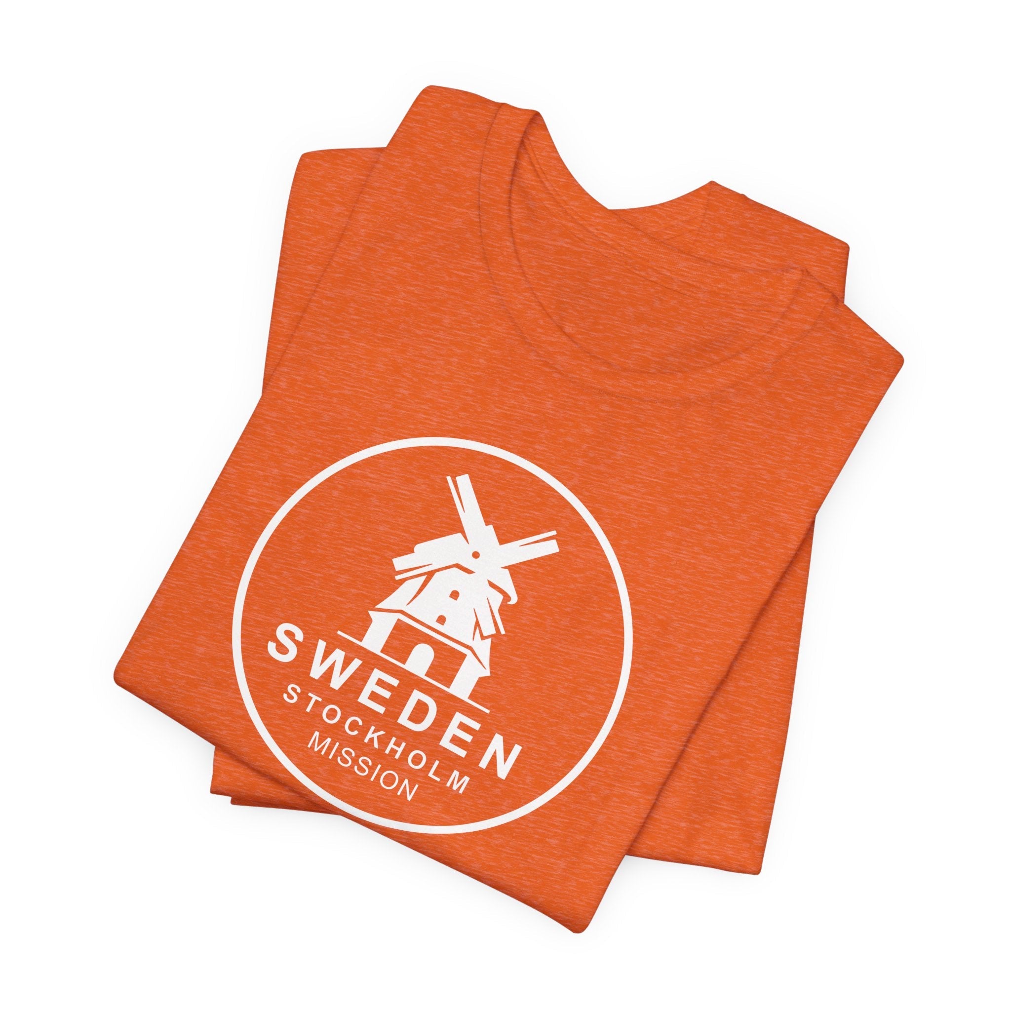 Sweden Stockholm Mission Circular Monochrome Logo T-Shirt - Mission Wishlist - LDS Missionary Gift Store