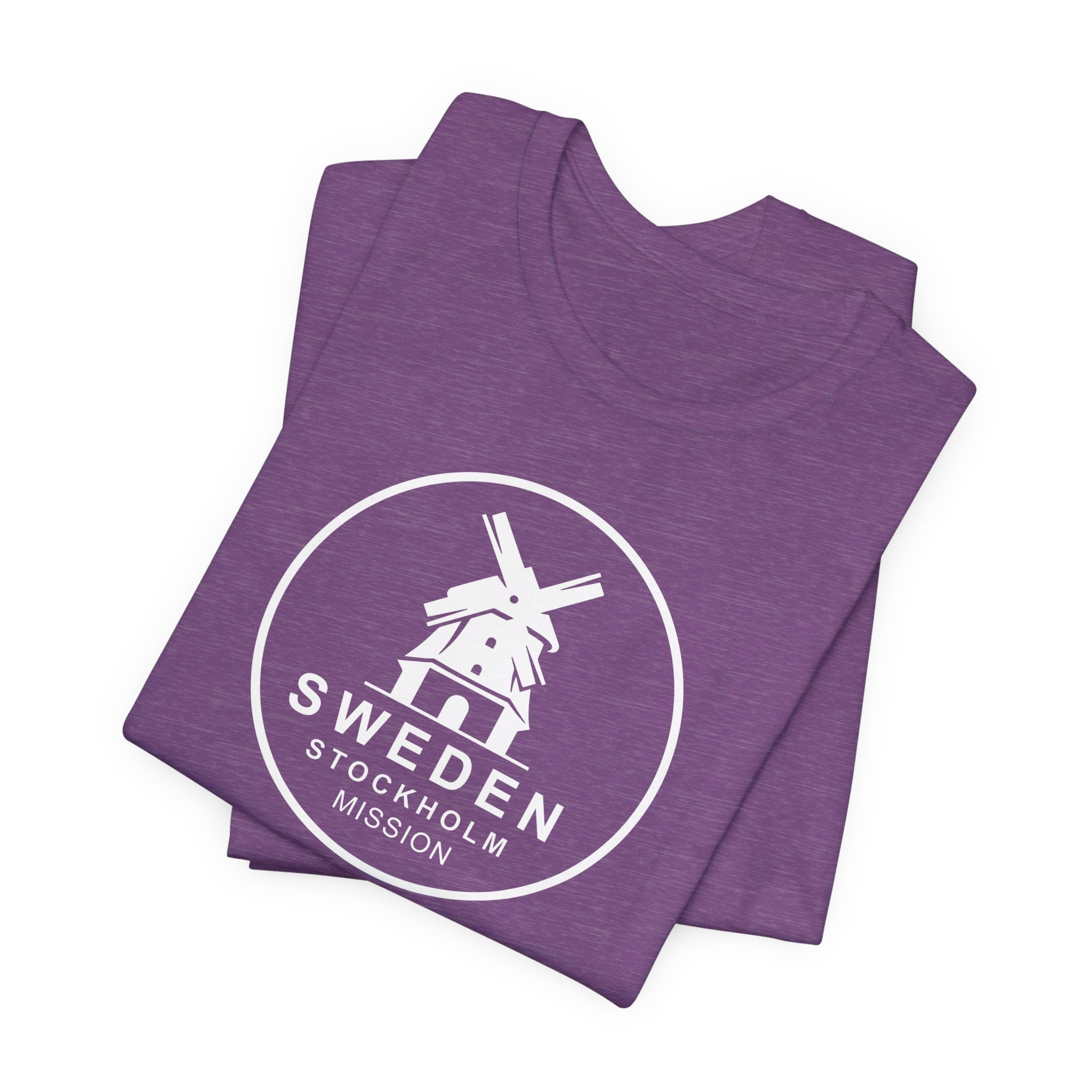Sweden Stockholm Mission Circular Monochrome Logo T-Shirt - Mission Wishlist - LDS Missionary Gift Store