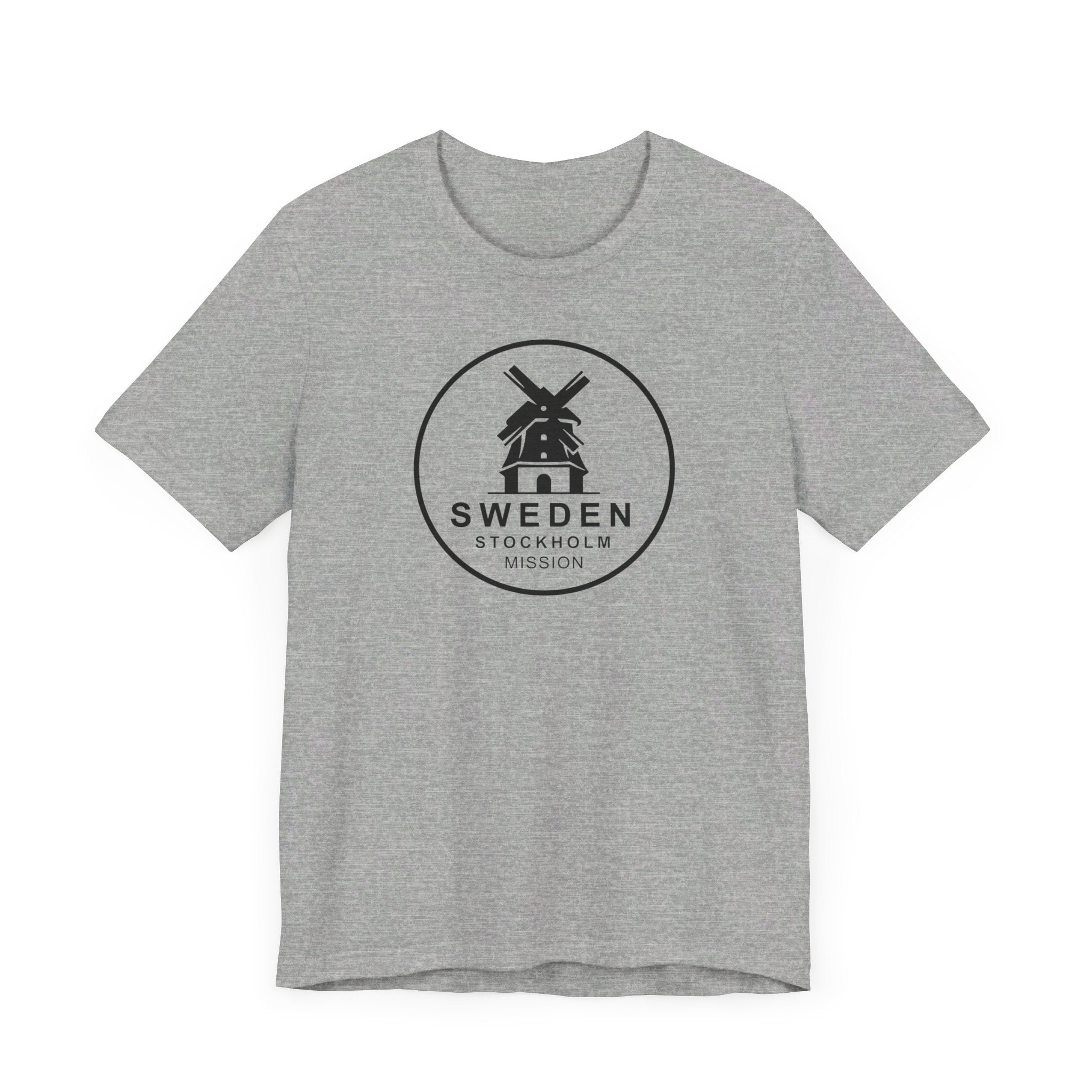 Sweden Stockholm Mission Circular Monochrome Logo T-Shirt - Mission Wishlist - LDS Missionary Gift Store