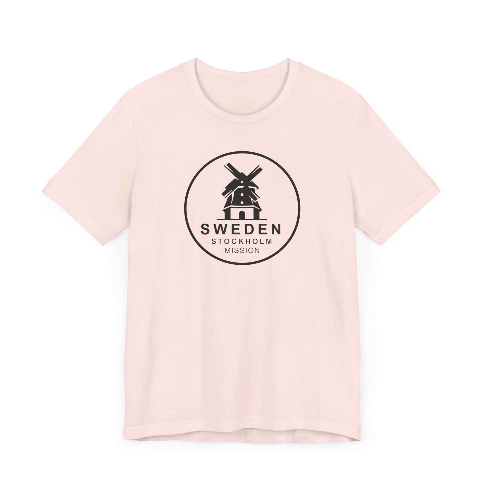 Sweden Stockholm Mission Circular Monochrome Logo T-Shirt - Mission Wishlist - LDS Missionary Gift Store