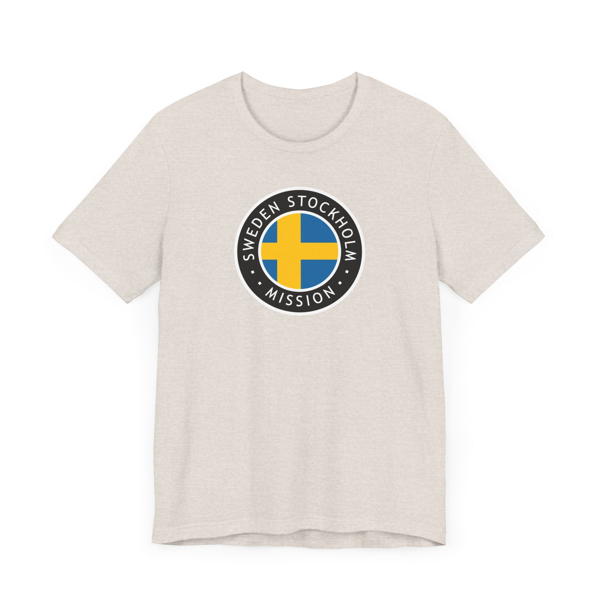 Sweden Stockholm Mission Flag Logo (Black Border) T-shirt - Latter-Day Saint LDS Missionary Gift - Book of Mormon
