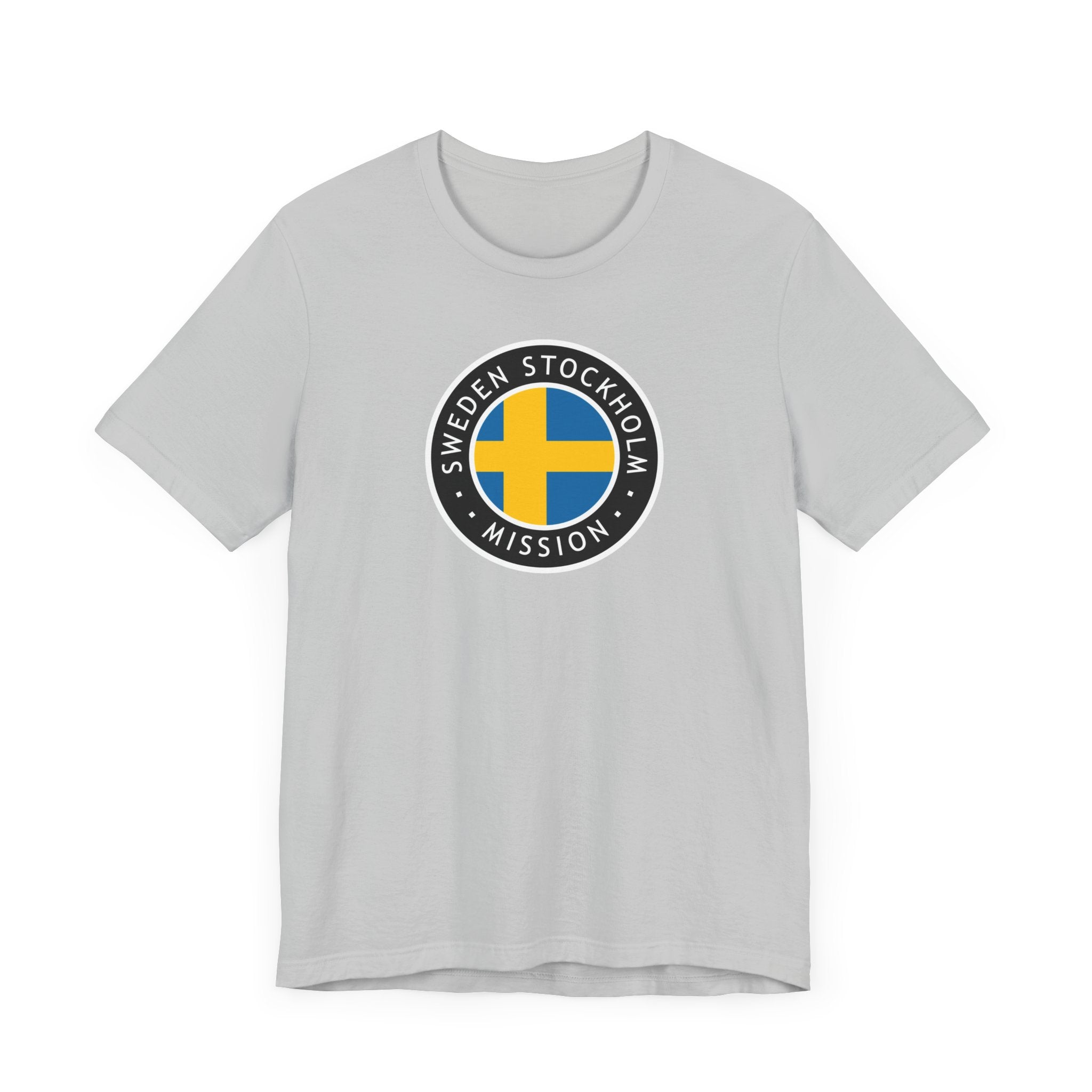 Sweden Stockholm Mission Flag Logo (Black Border) T-shirt - Latter-Day Saint LDS Missionary Gift - Book of Mormon