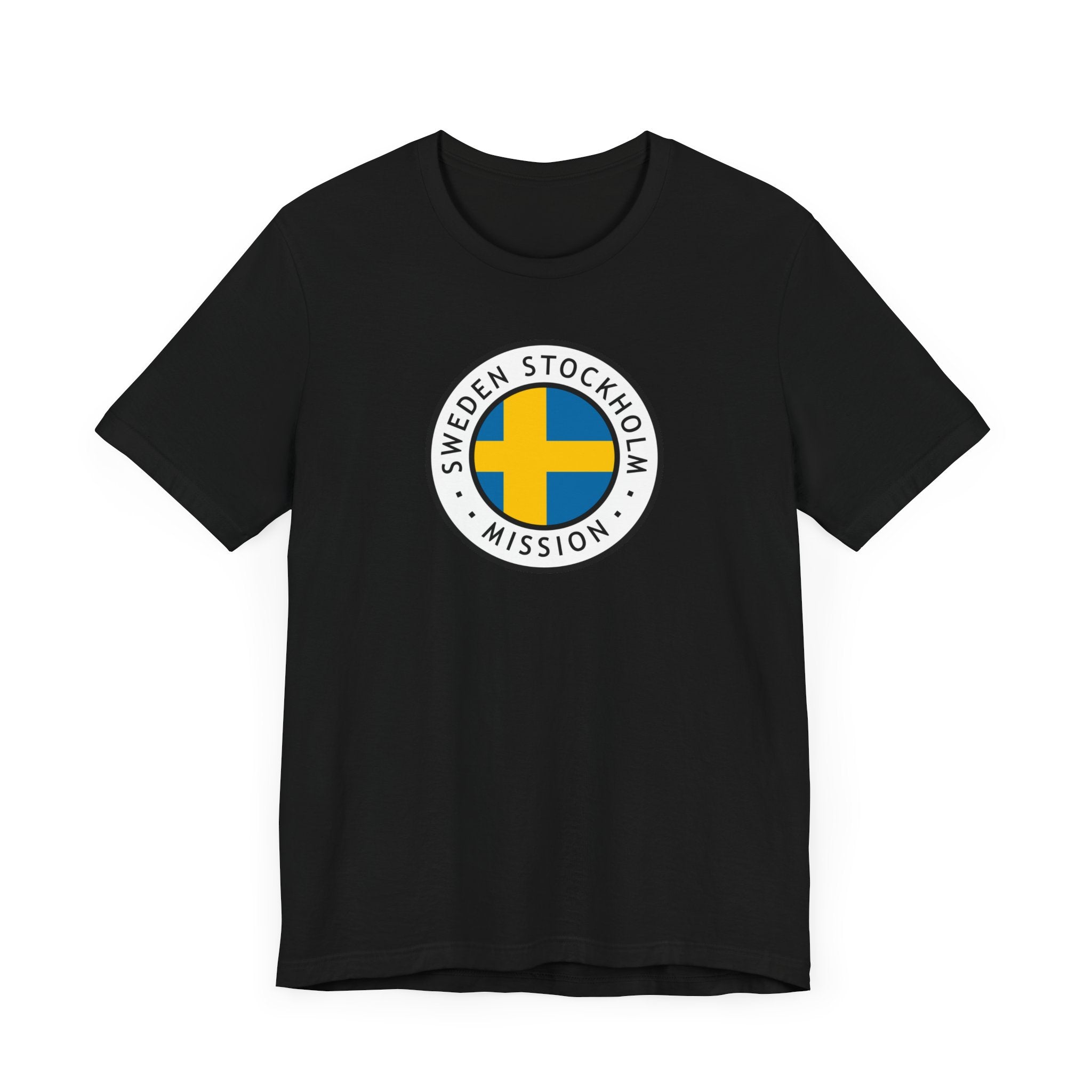 Sweden Stockholm Mission Flag Logo (White Border) T-shirt - Mission Wishlist - LDS Missionary Gift Store