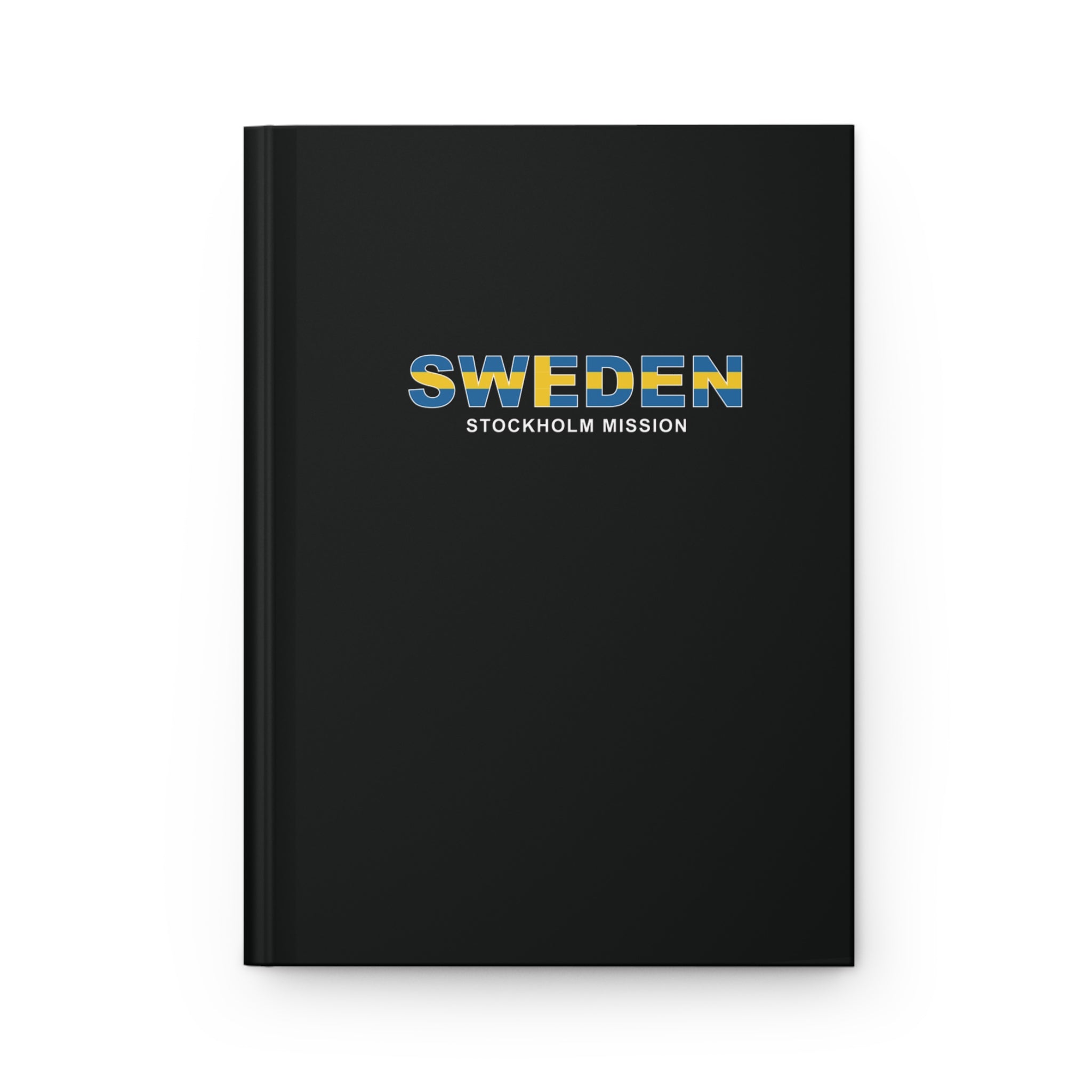 Sweden Stockholm Mission Flag Title Black Hardcover Journal Matte - Mission Wishlist - LDS Missionary Gift Store