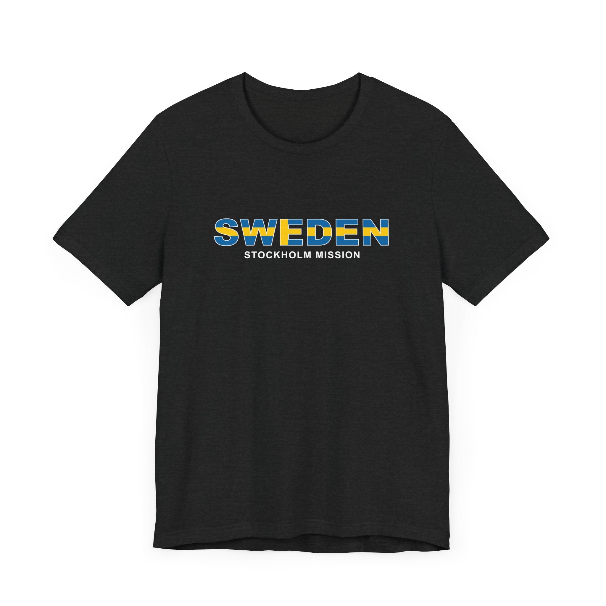 Sweden Stockholm Mission Flag Title T-shirt - Mission Wishlist - LDS Missionary Gift Store
