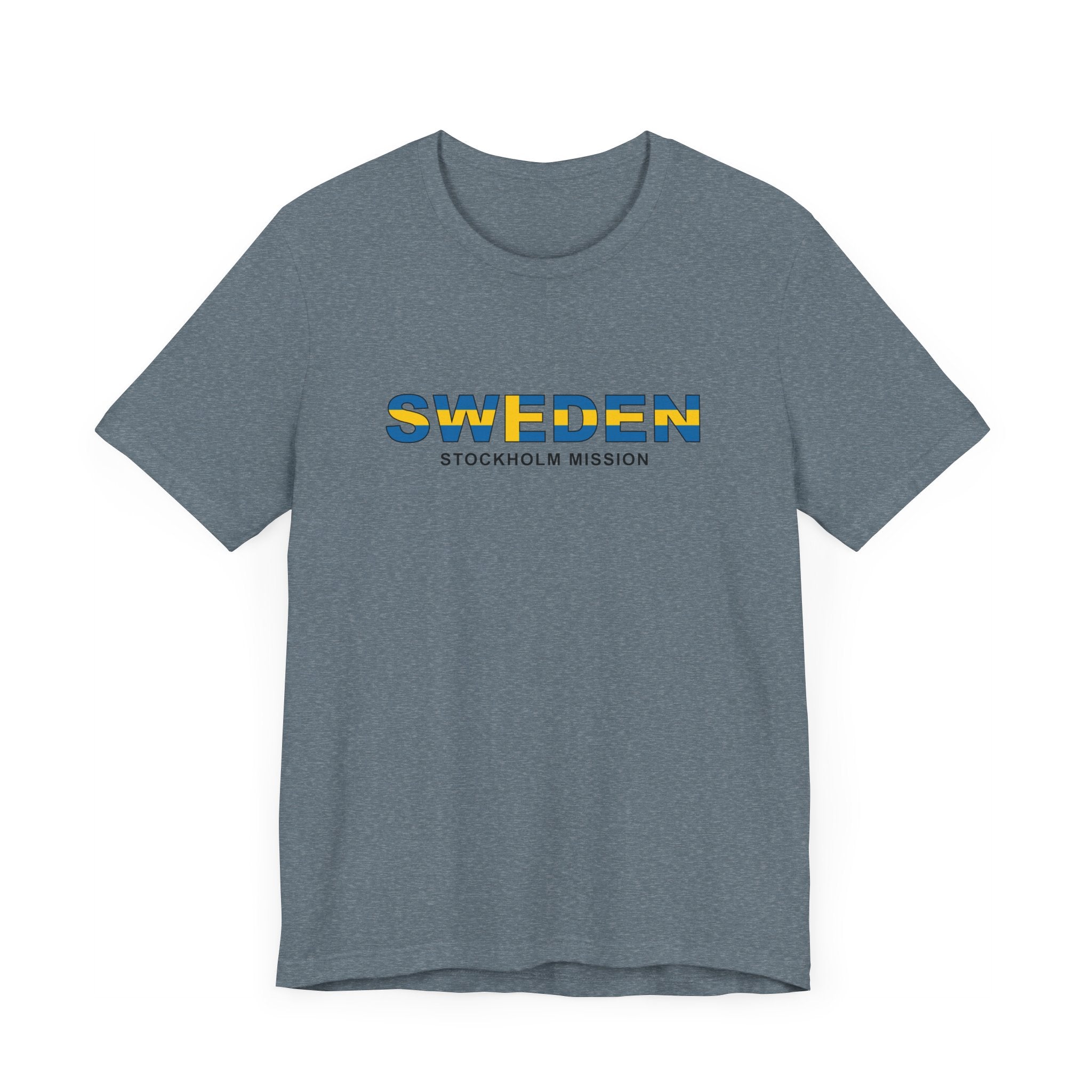 Sweden Stockholm Mission Flag Title T-shirt - Mission Wishlist - LDS Missionary Gift Store