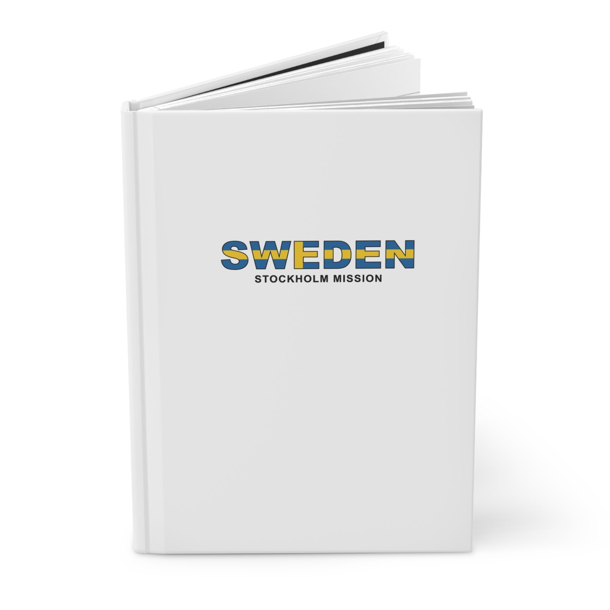 Sweden Stockholm Mission Flag Title White Hardcover Journal Matte - Mission Wishlist - LDS Missionary Gift Store