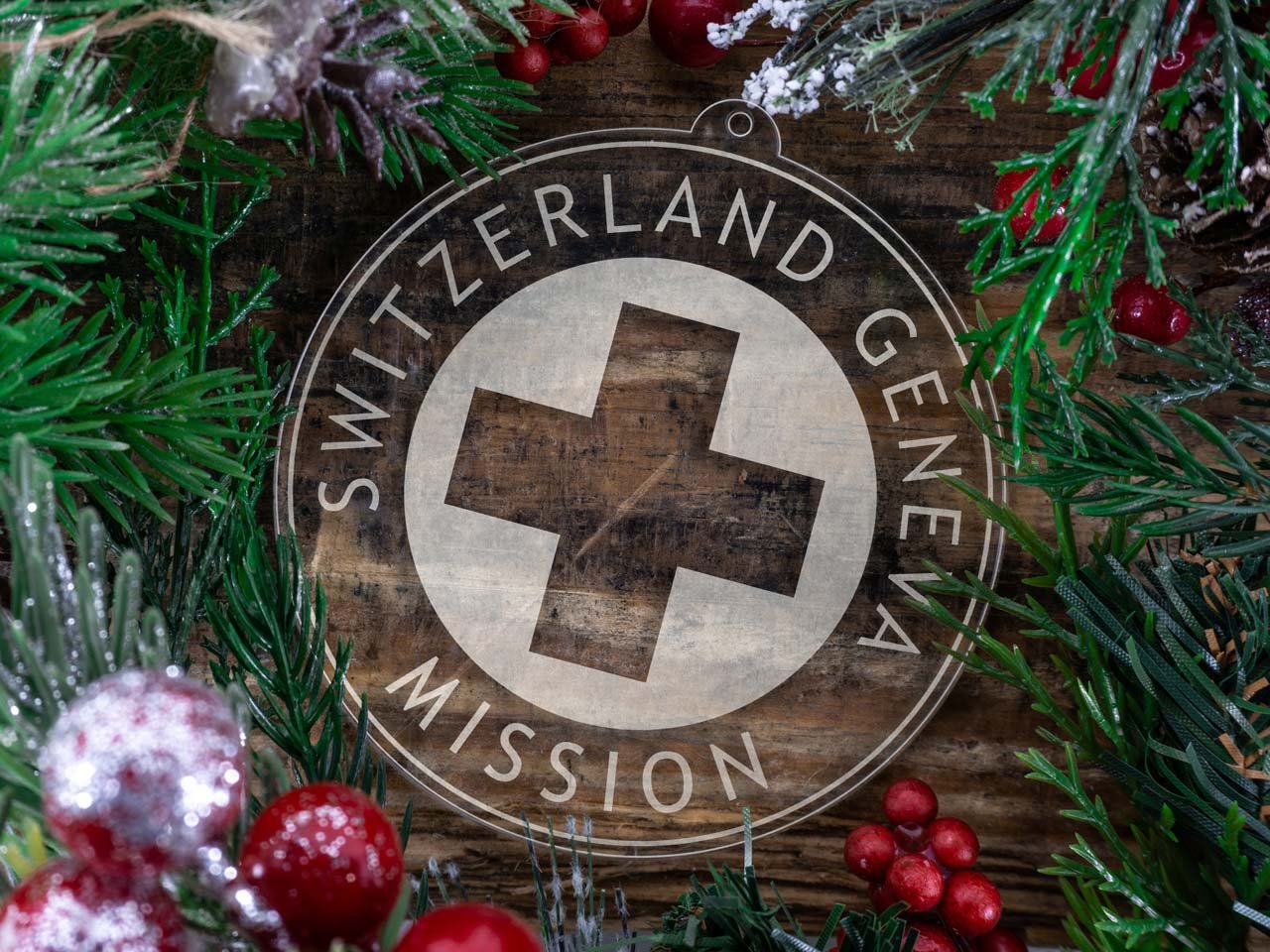 Switzerland Geneva Mission Christmas Ornament - Latter-Day Saint LDS Missionary Gift - Book of Mormon