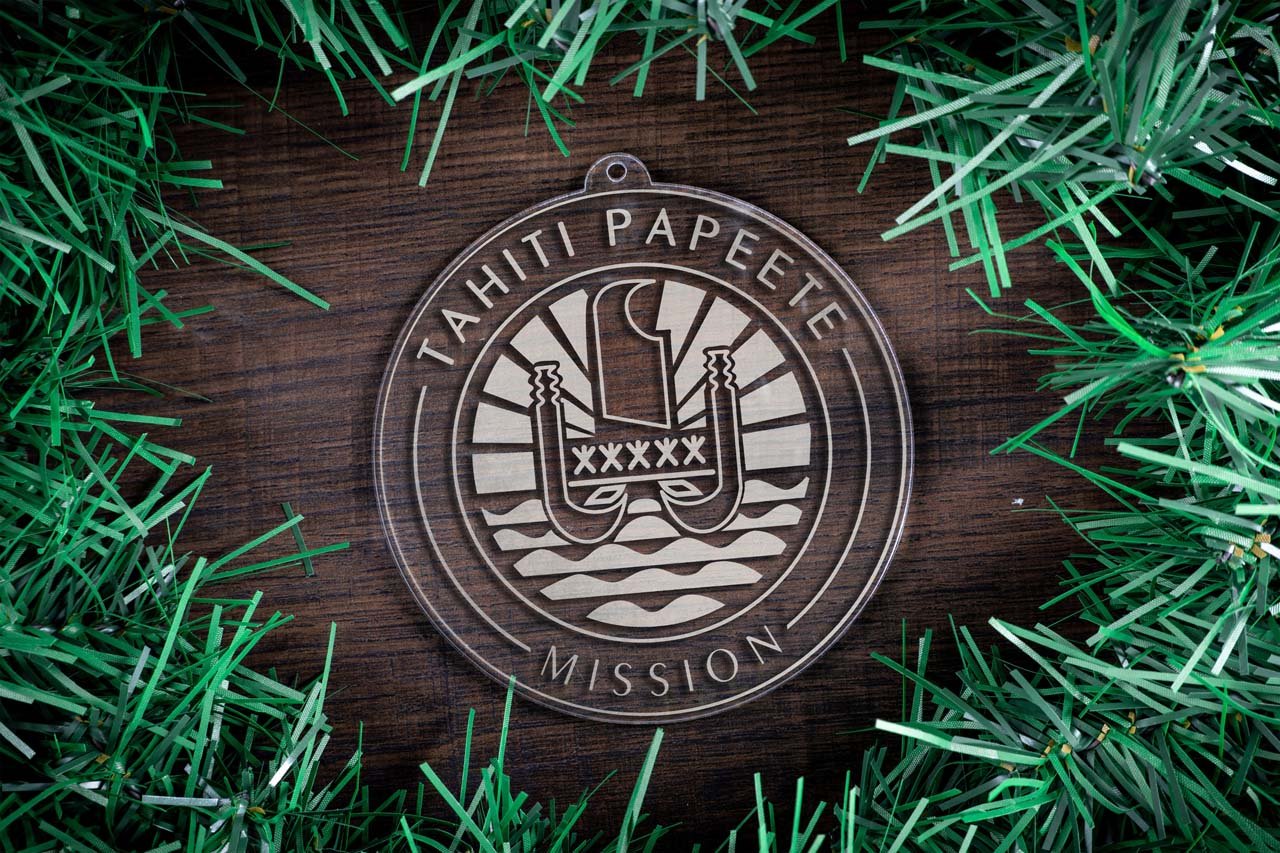 Tahiti Papeete Mission Christmas Ornament - Latter-Day Saint LDS Missionary Gift - Book of Mormon