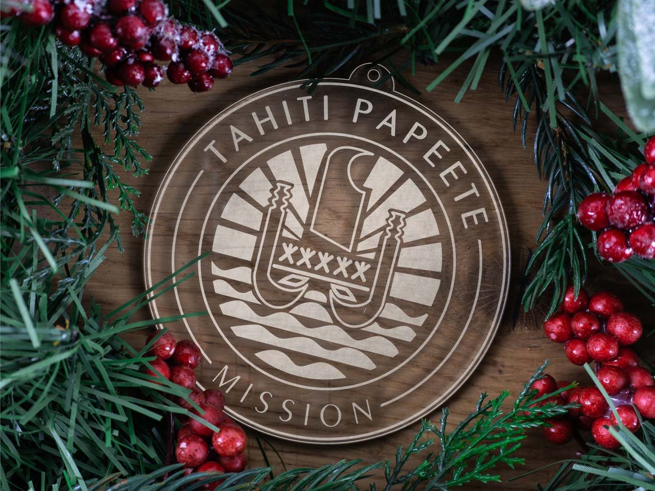 Tahiti Papeete Mission Christmas Ornament - Latter-Day Saint LDS Missionary Gift - Book of Mormon