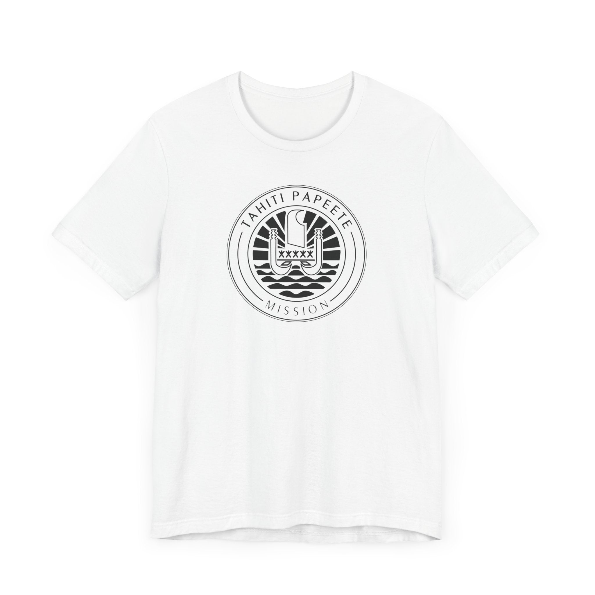 Tahiti Papeete Mission Circular Monochrome Logo T-Shirt - Mission Wishlist - LDS Missionary Gift Store
