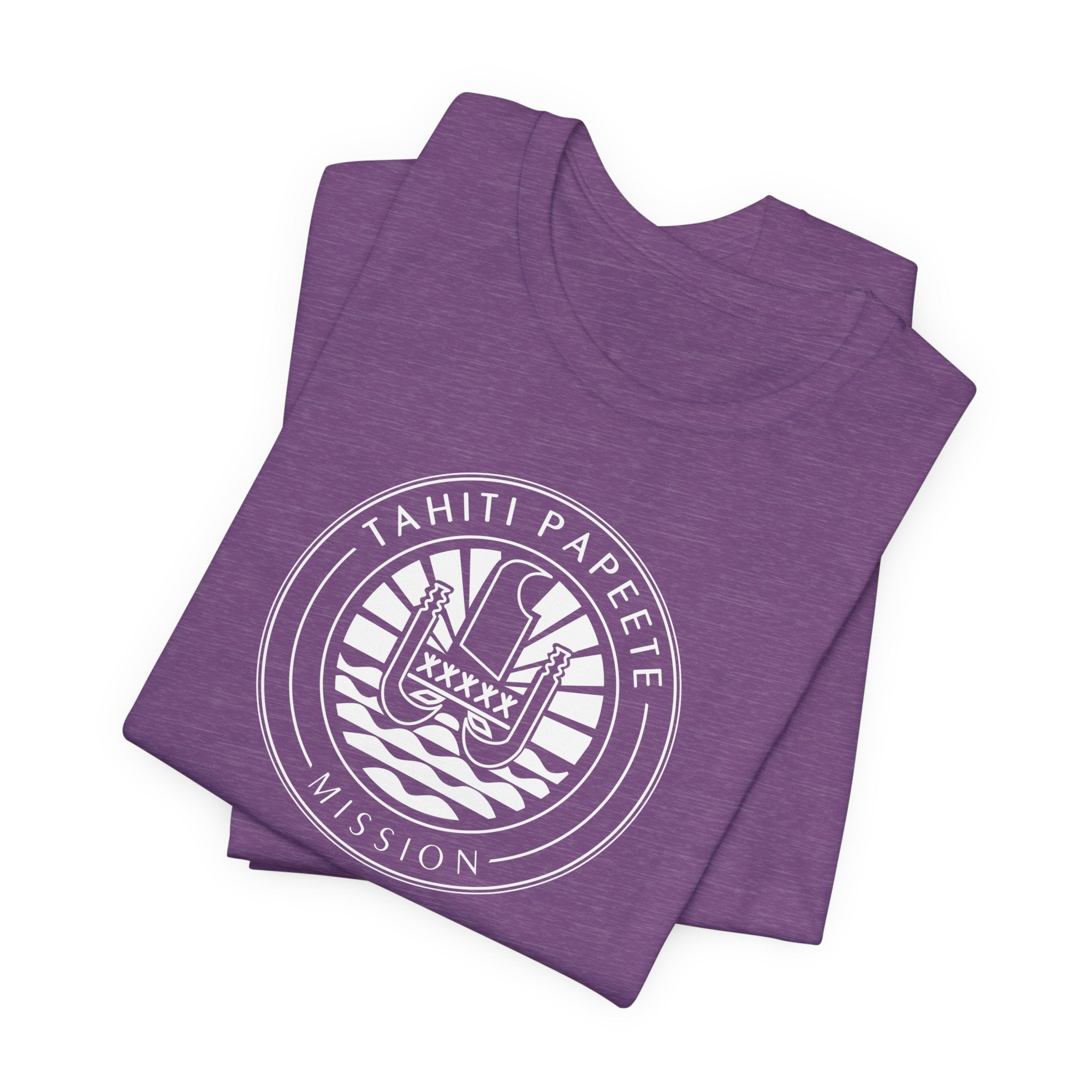 Tahiti Papeete Mission Circular Monochrome Logo T-Shirt - Mission Wishlist - LDS Missionary Gift Store