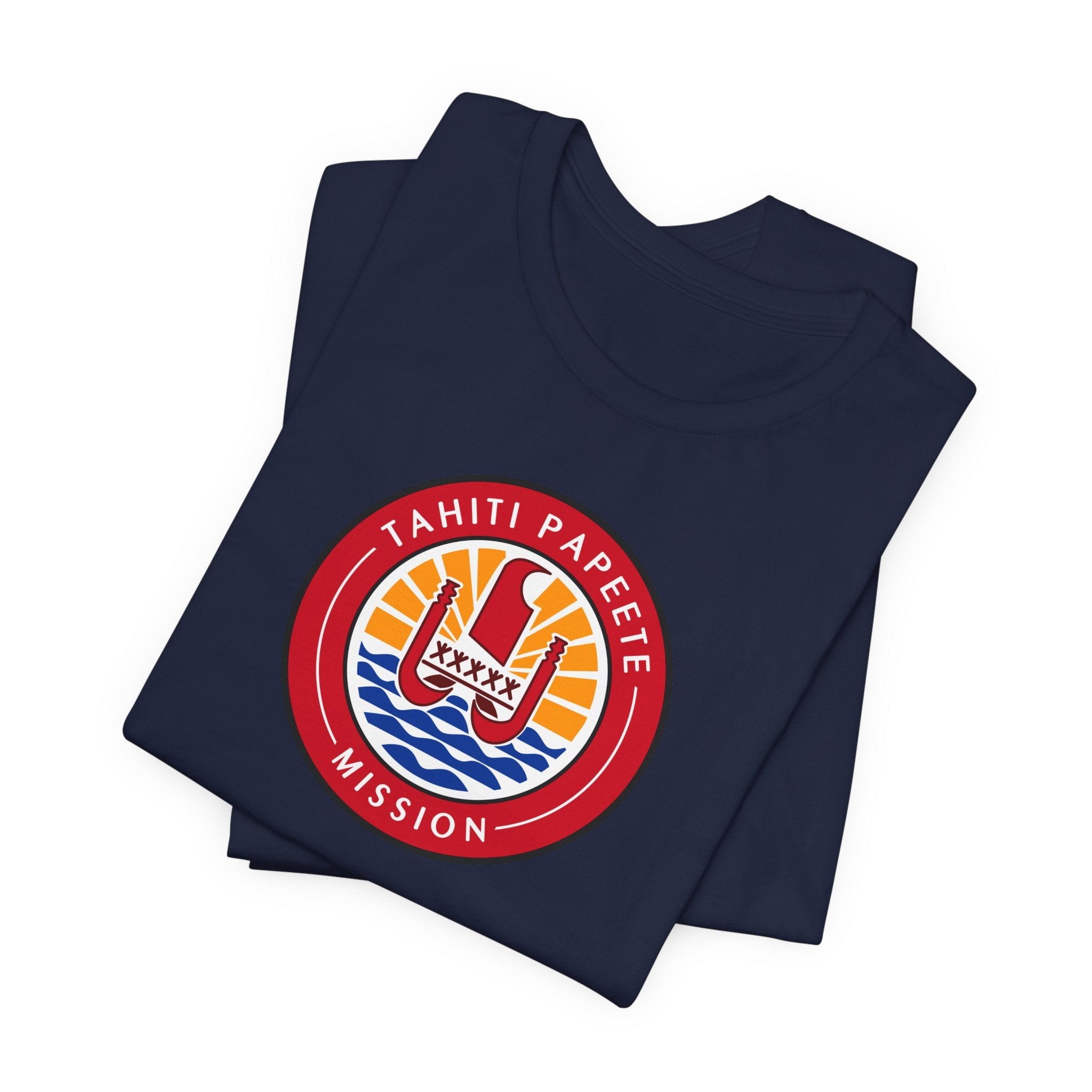 Tahiti Papeete Mission Flag Logo T-shirt - Latter-Day Saint LDS Missionary Gift - Book of Mormon