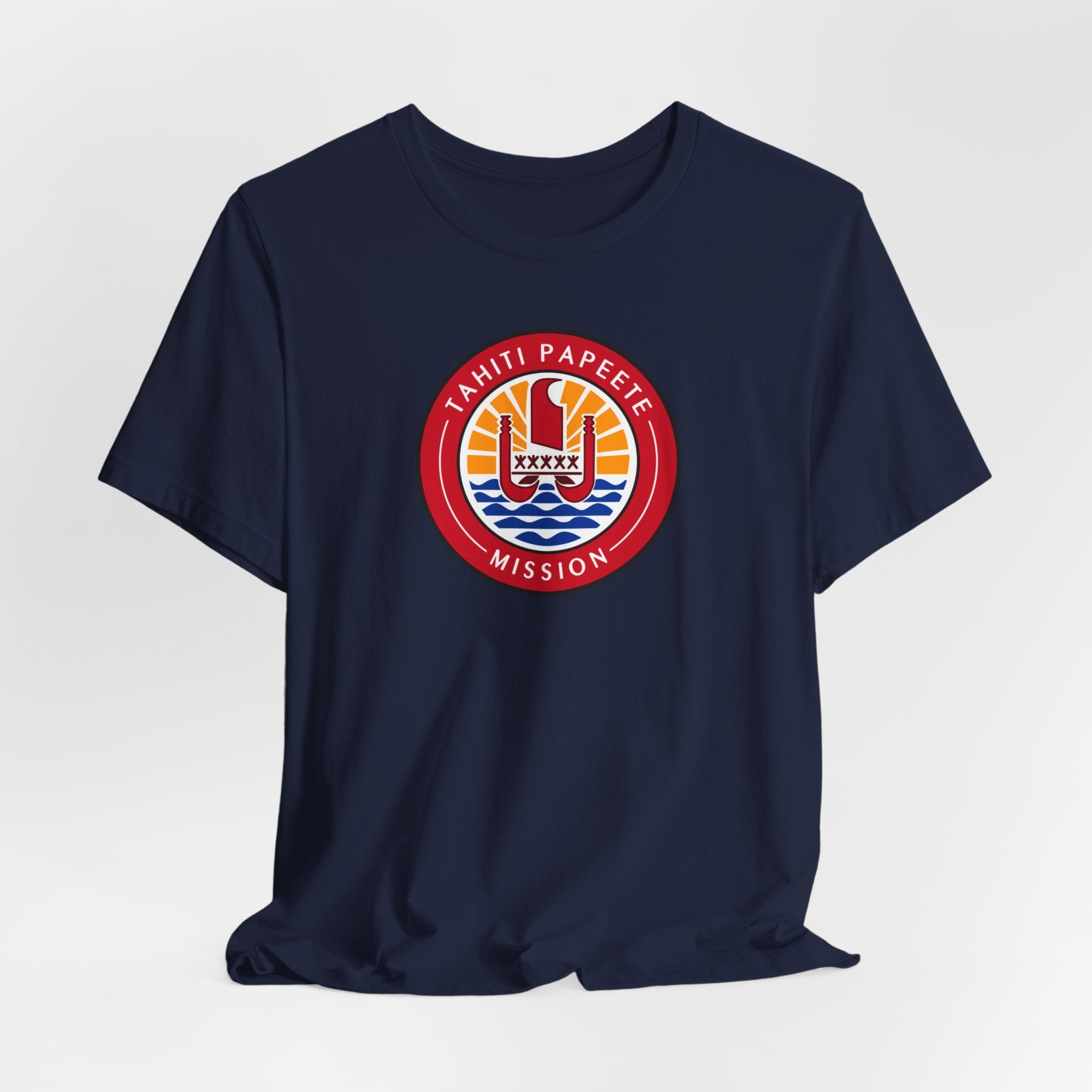 Tahiti Papeete Mission Flag Logo T-shirt - Latter-Day Saint LDS Missionary Gift - Book of Mormon