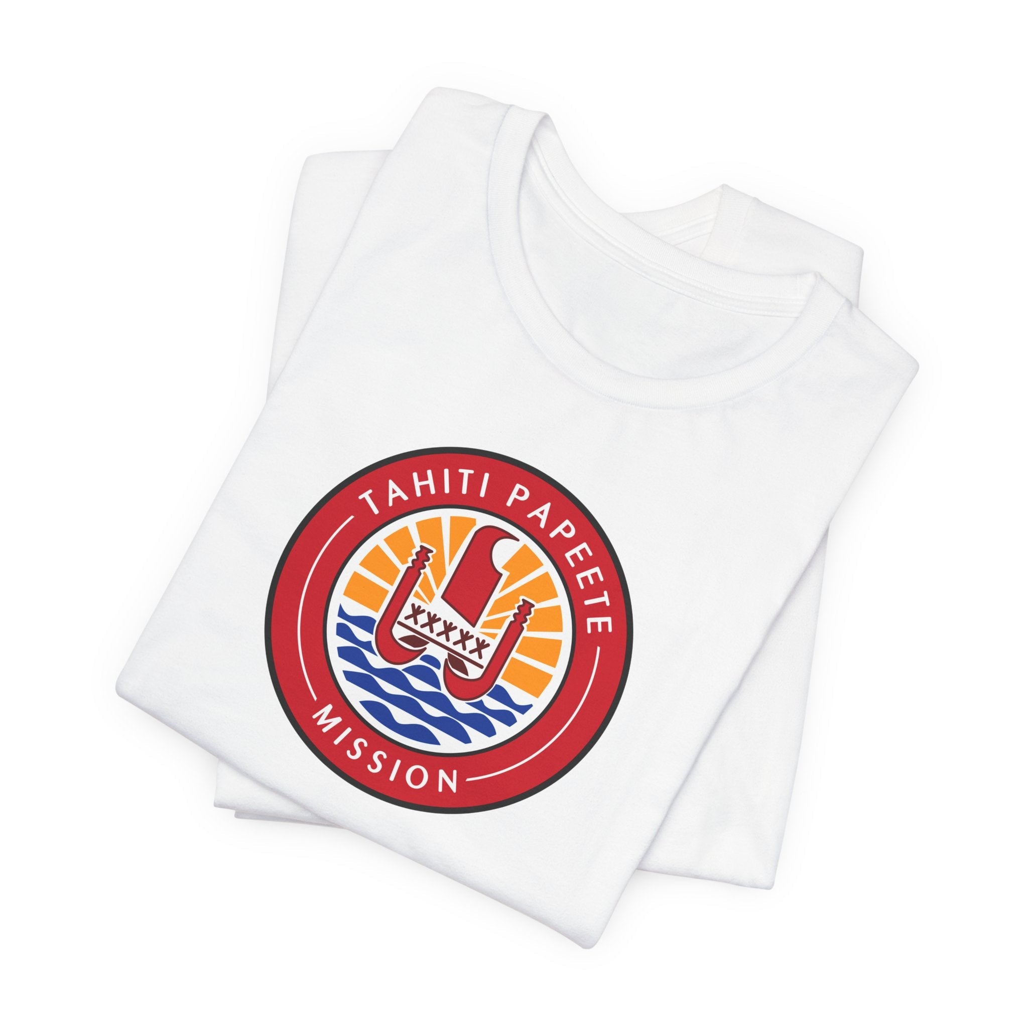 Tahiti Papeete Mission Flag Logo T-shirt - Latter-Day Saint LDS Missionary Gift - Book of Mormon
