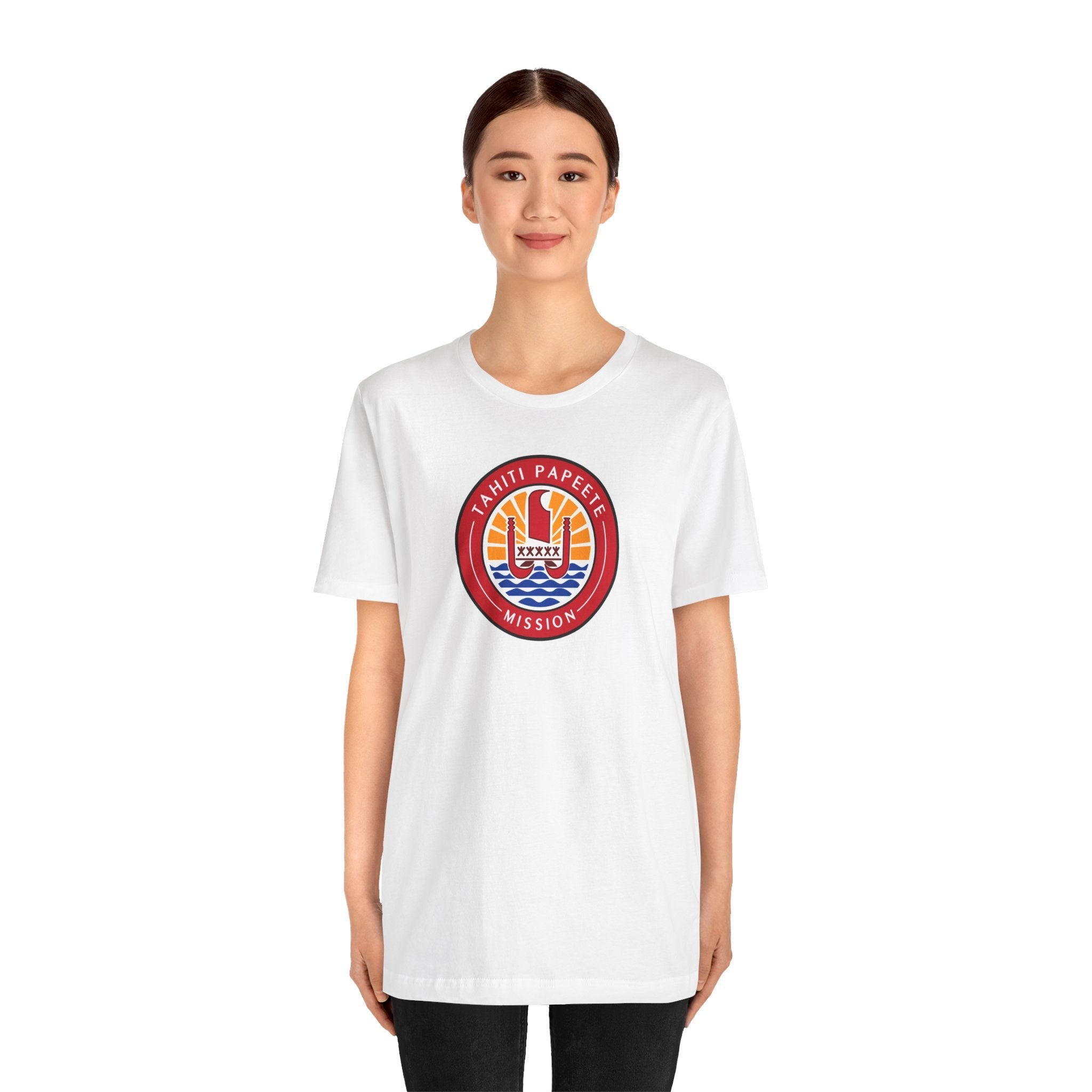 Tahiti Papeete Mission Flag Logo T-shirt - Latter-Day Saint LDS Missionary Gift - Book of Mormon