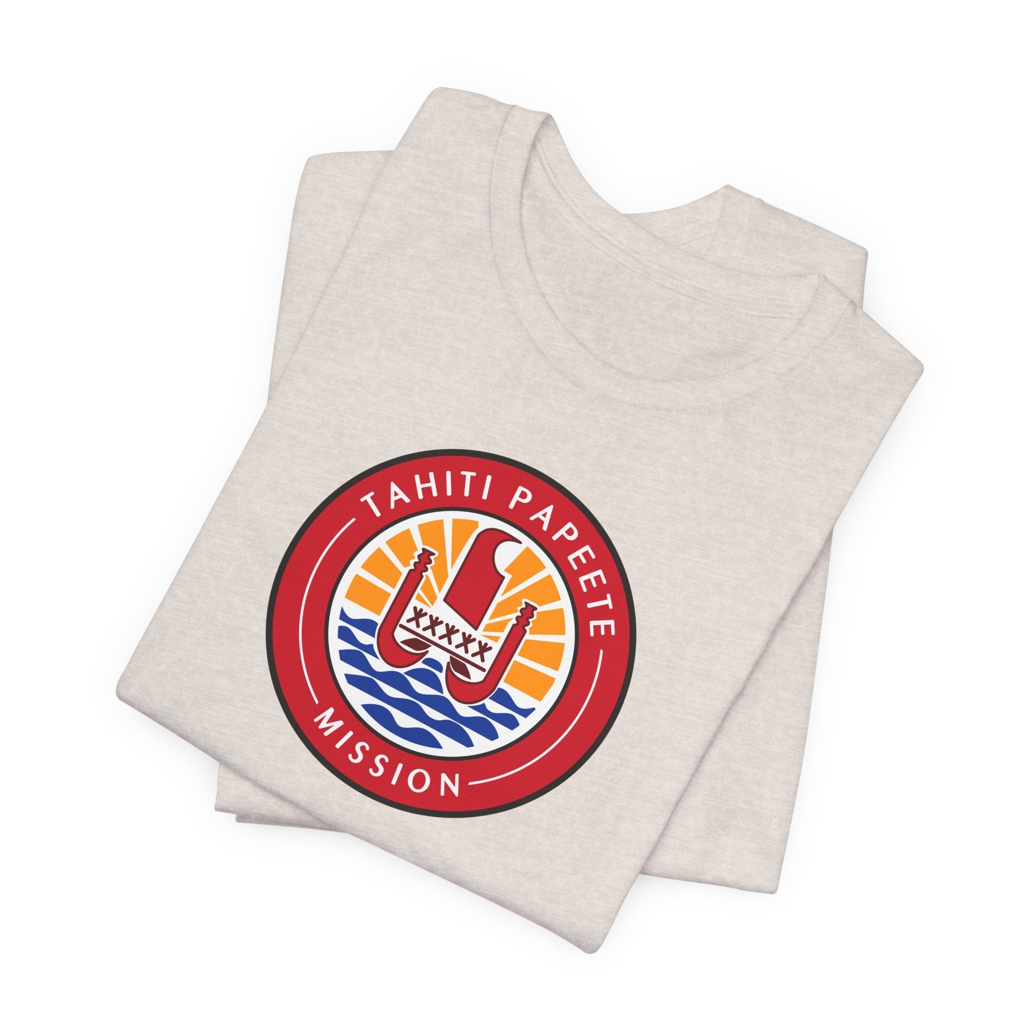 Tahiti Papeete Mission Flag Logo T-shirt - Latter-Day Saint LDS Missionary Gift - Book of Mormon