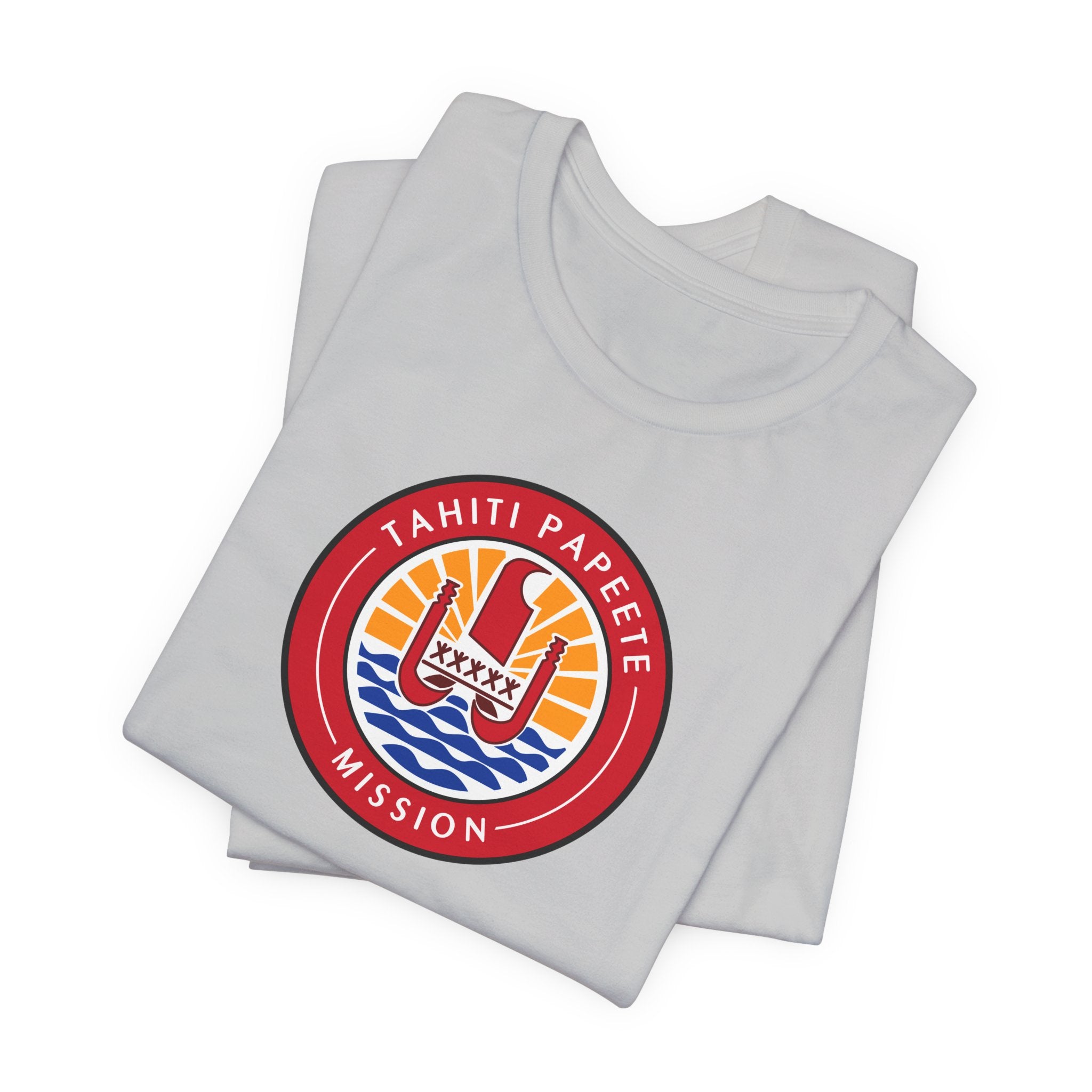 Tahiti Papeete Mission Flag Logo T-shirt - Latter-Day Saint LDS Missionary Gift - Book of Mormon