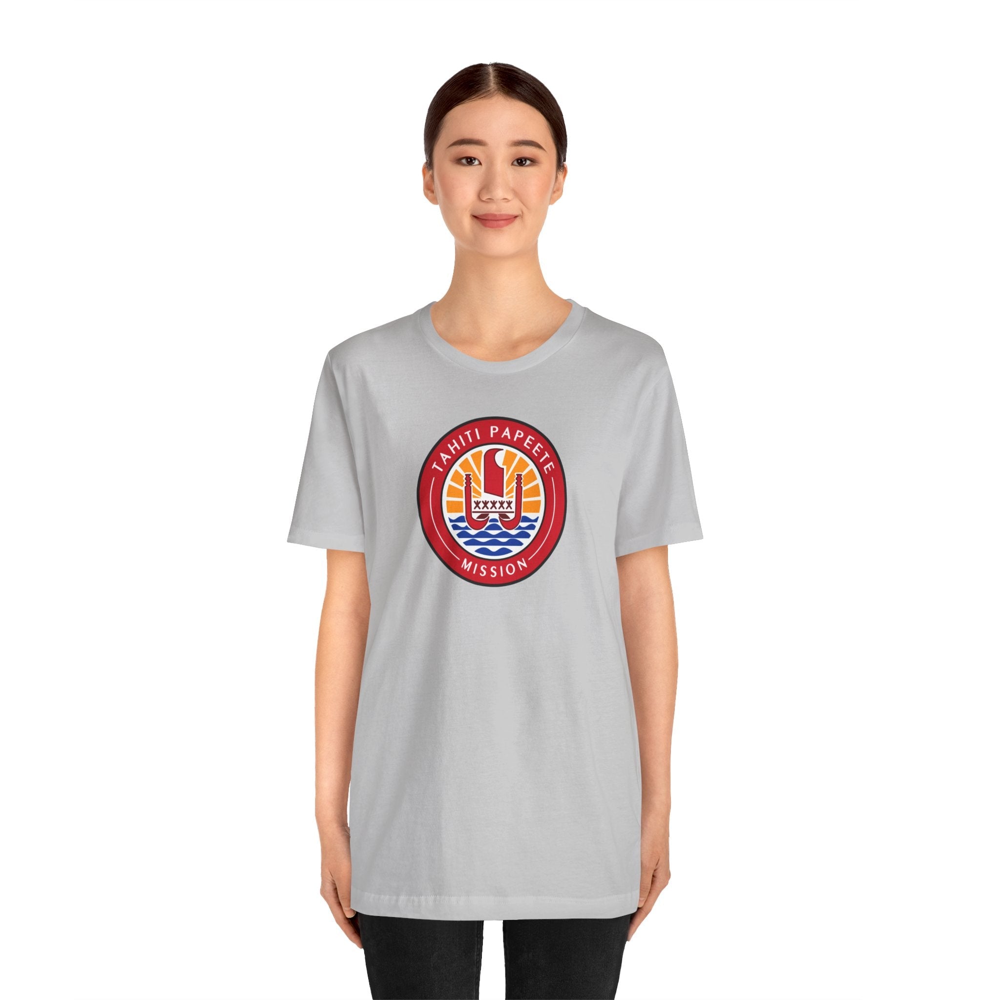 Tahiti Papeete Mission Flag Logo T-shirt - Latter-Day Saint LDS Missionary Gift - Book of Mormon