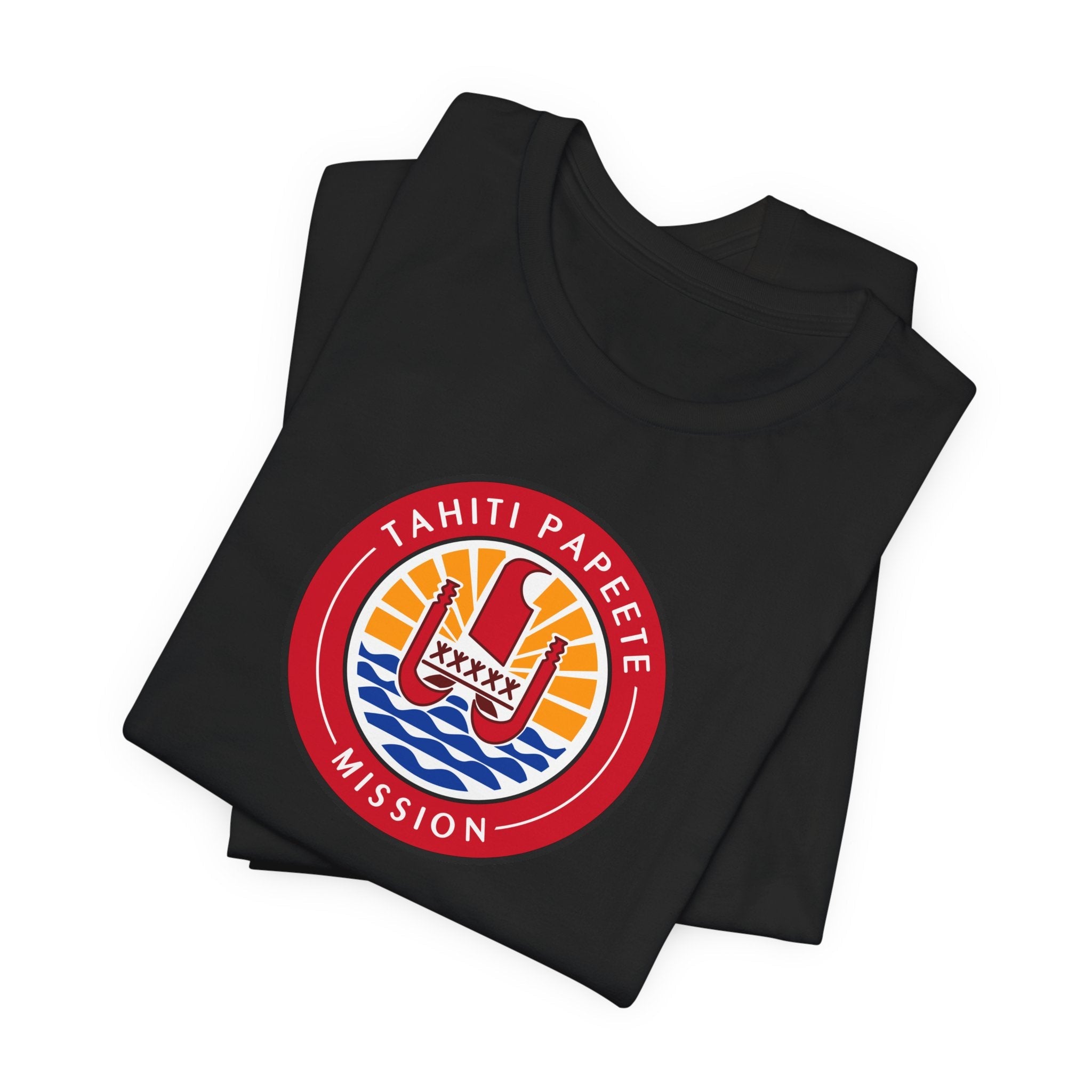 Tahiti Papeete Mission Flag Logo T-shirt - Latter-Day Saint LDS Missionary Gift - Book of Mormon