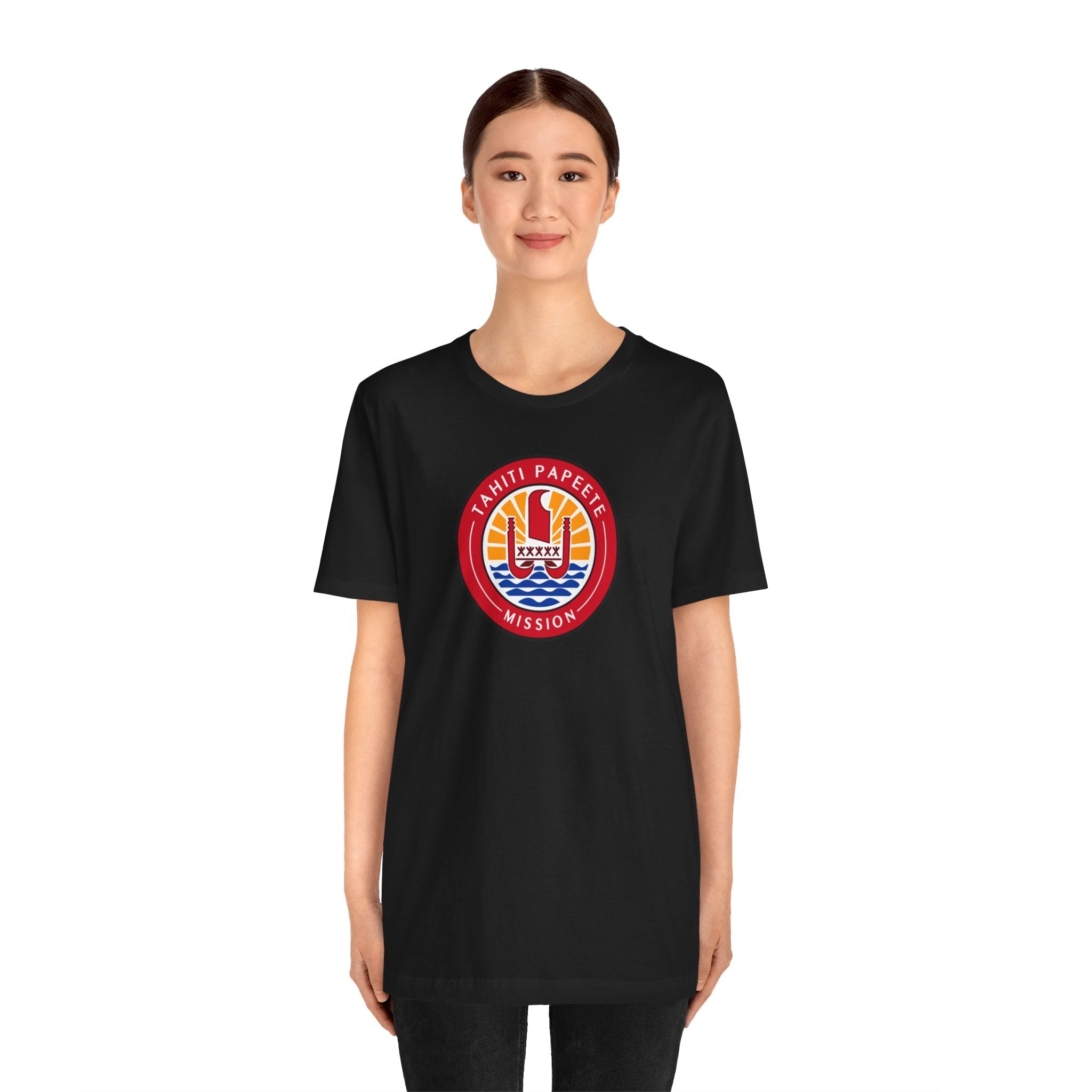 Tahiti Papeete Mission Flag Logo T-shirt - Latter-Day Saint LDS Missionary Gift - Book of Mormon