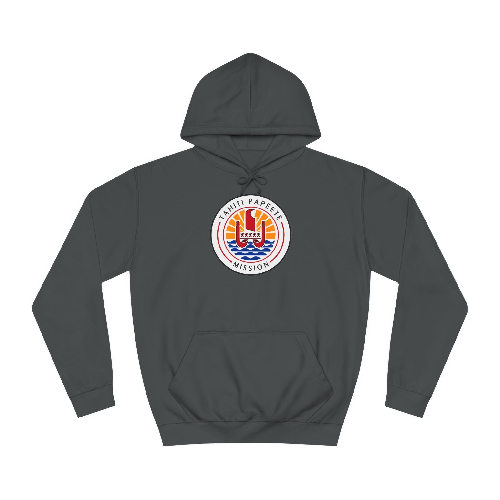 Tahiti Papeete Mission Flag Logo (White Border) College Hoodie - Mission Wishlist - LDS Missionary Gift Store