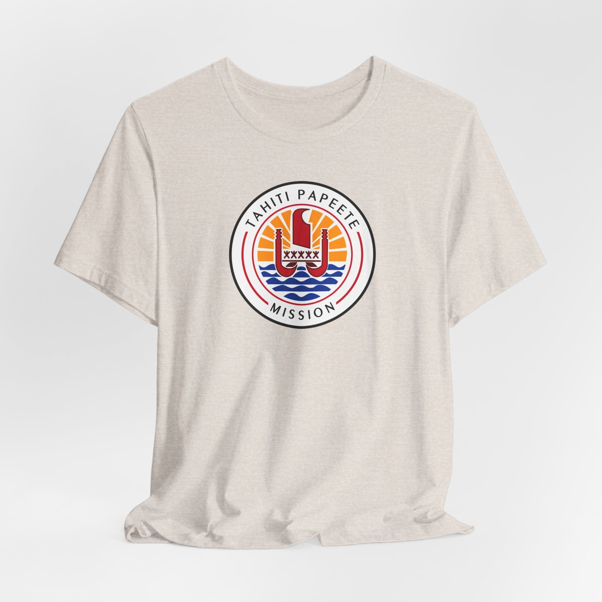 Tahiti Papeete Mission Flag Logo (White Border) T-shirt - Mission Wishlist - LDS Missionary Gift Store