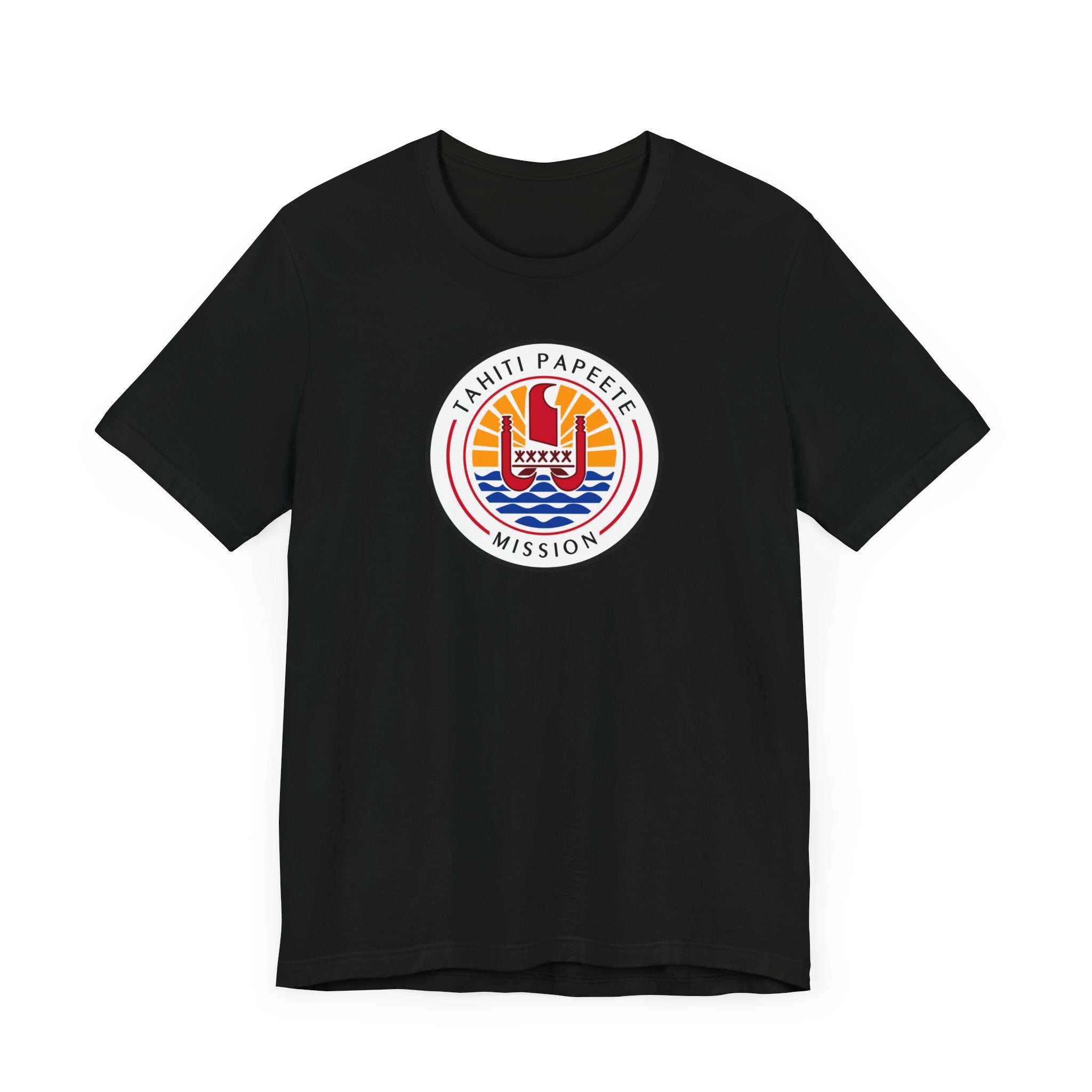 Tahiti Papeete Mission Flag Logo (White Border) T-shirt - Mission Wishlist - LDS Missionary Gift Store