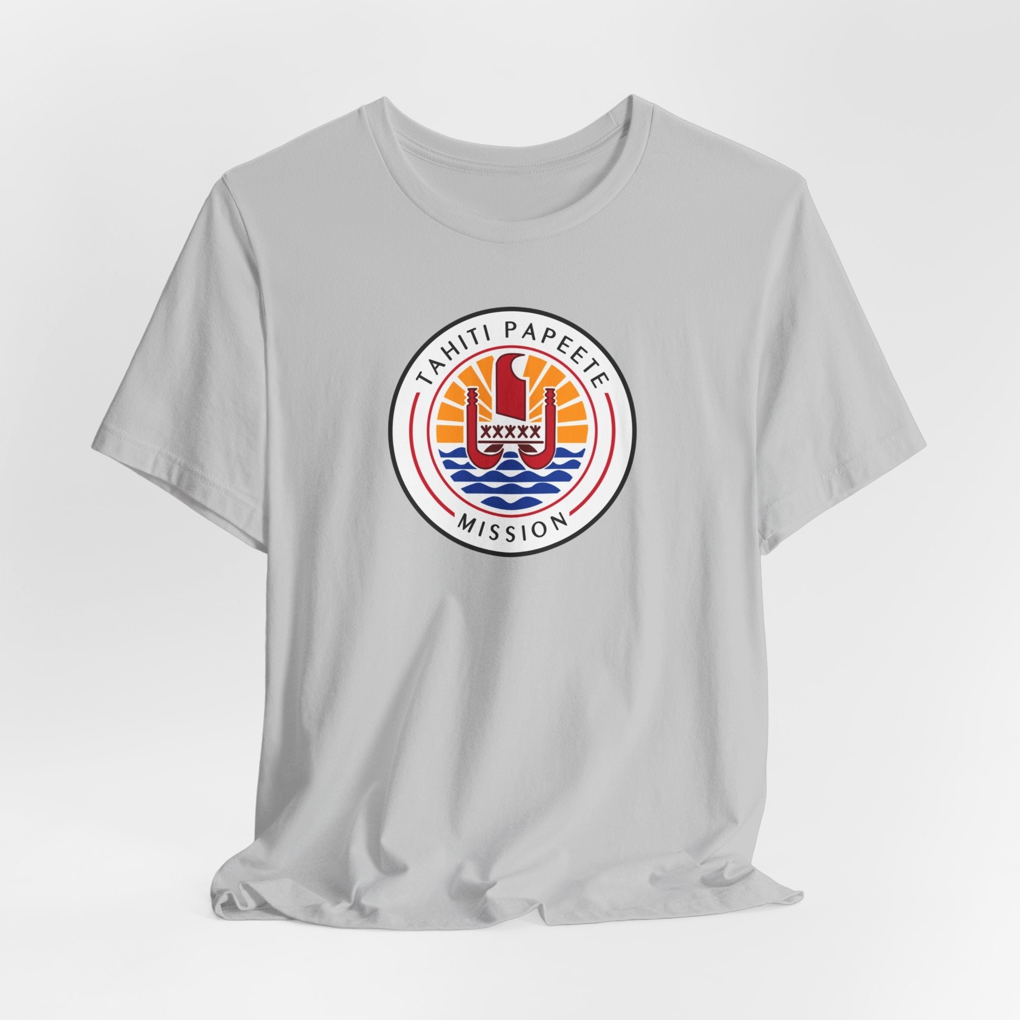 Tahiti Papeete Mission Flag Logo (White Border) T-shirt - Mission Wishlist - LDS Missionary Gift Store