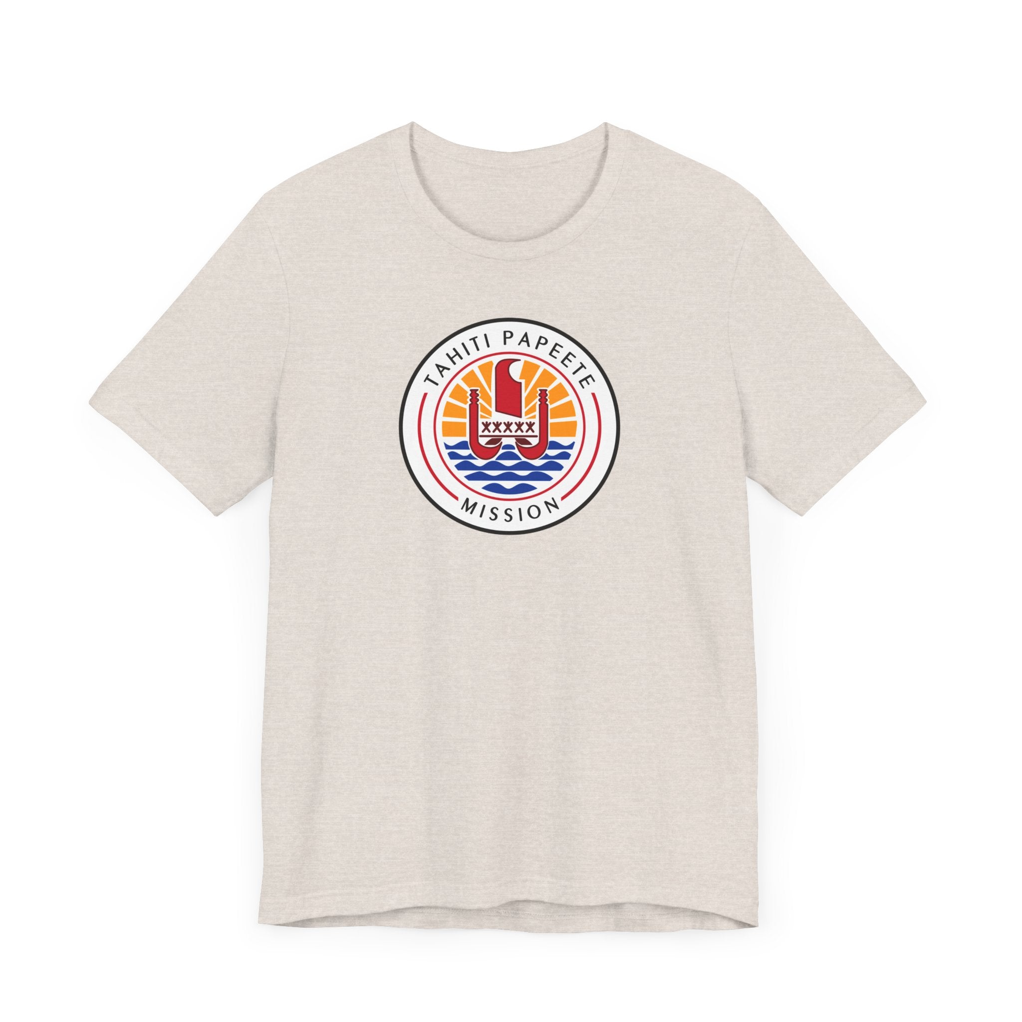 Tahiti Papeete Mission Flag Logo (White Border) T-shirt - Mission Wishlist - LDS Missionary Gift Store