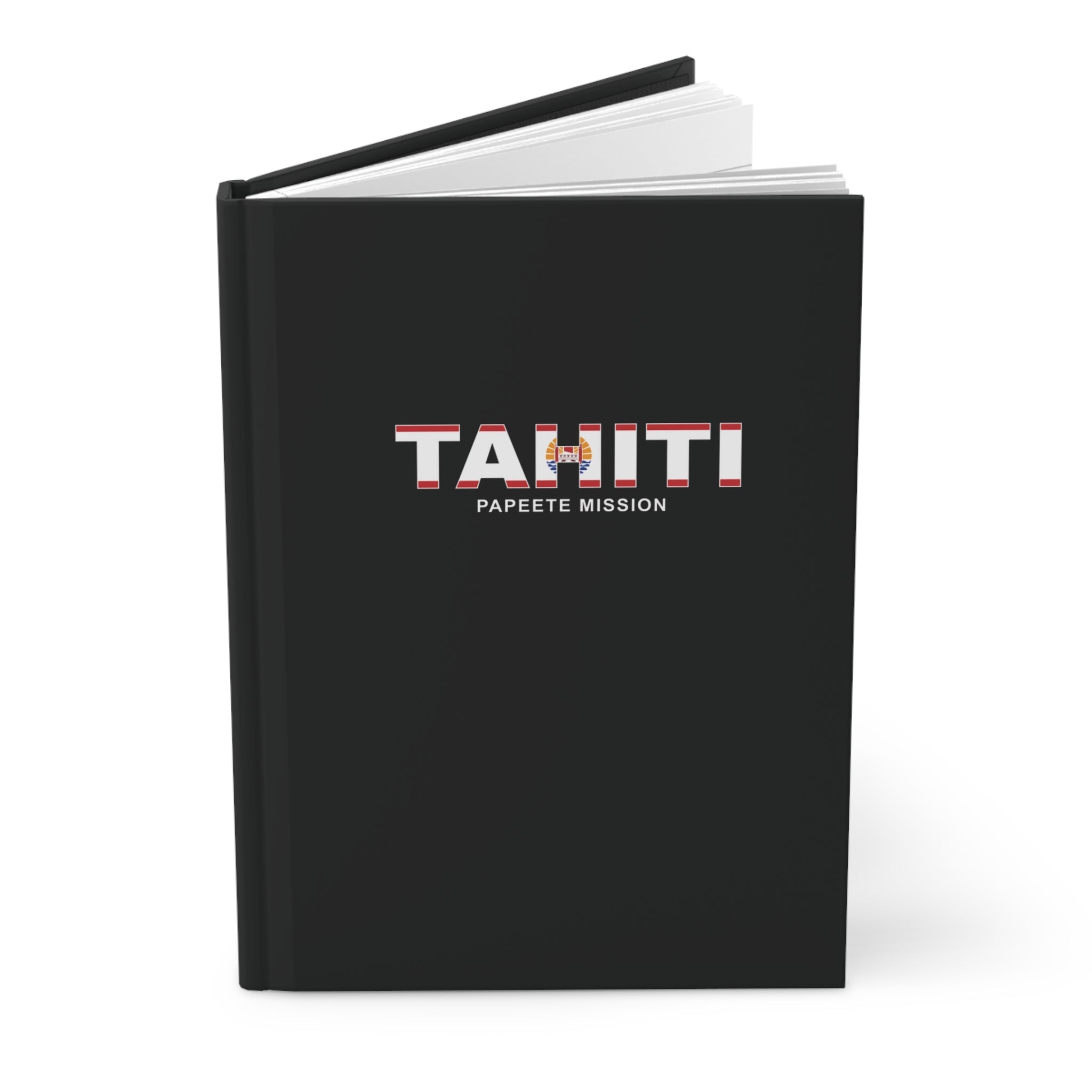 Tahiti Papeete Mission Flag Title Black Hardcover Journal Matte - Latter-Day Saint LDS Missionary Gift - Book of Mormon
