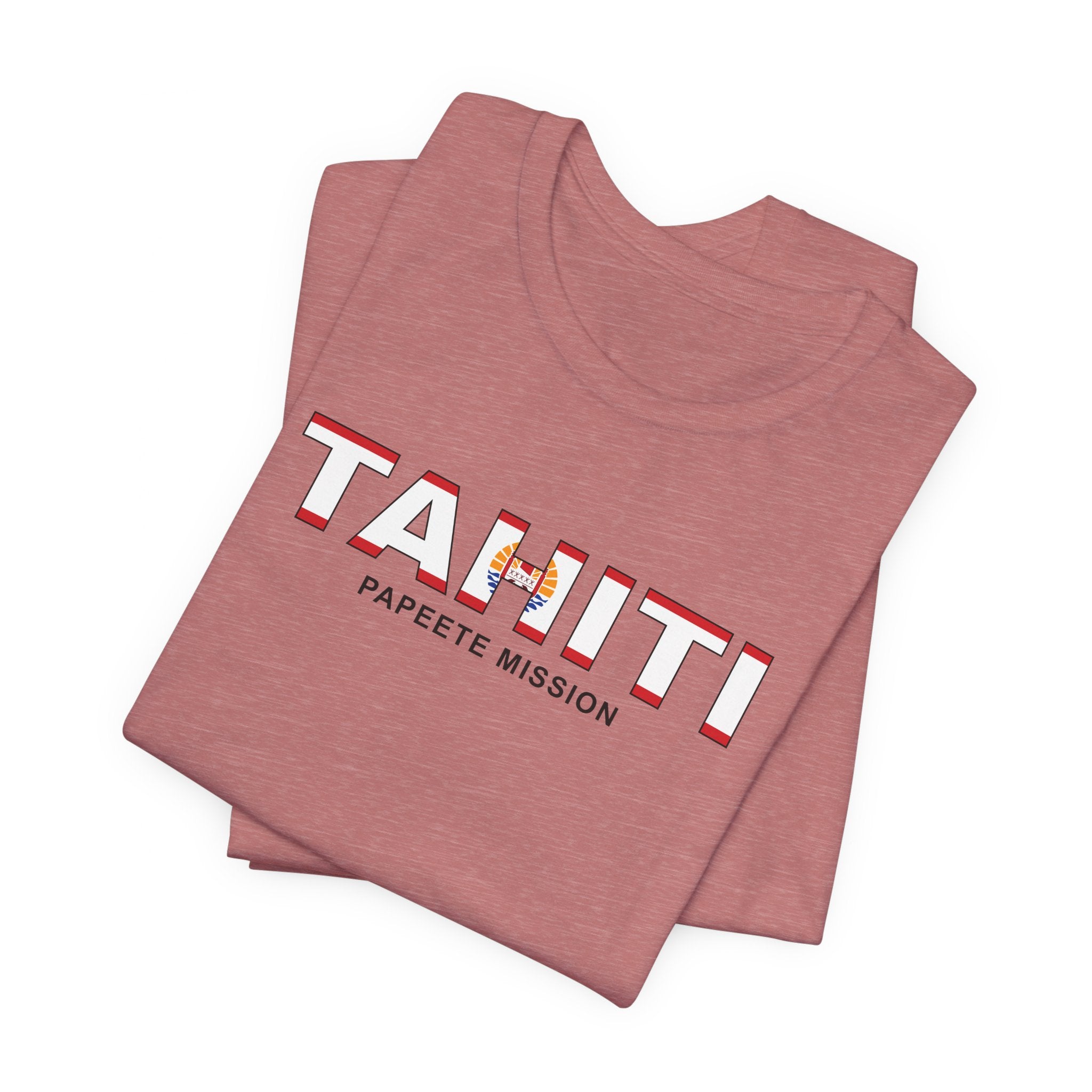 Tahiti Papeete Mission Flag Title T-shirt - Mission Wishlist - LDS Missionary Gift Store