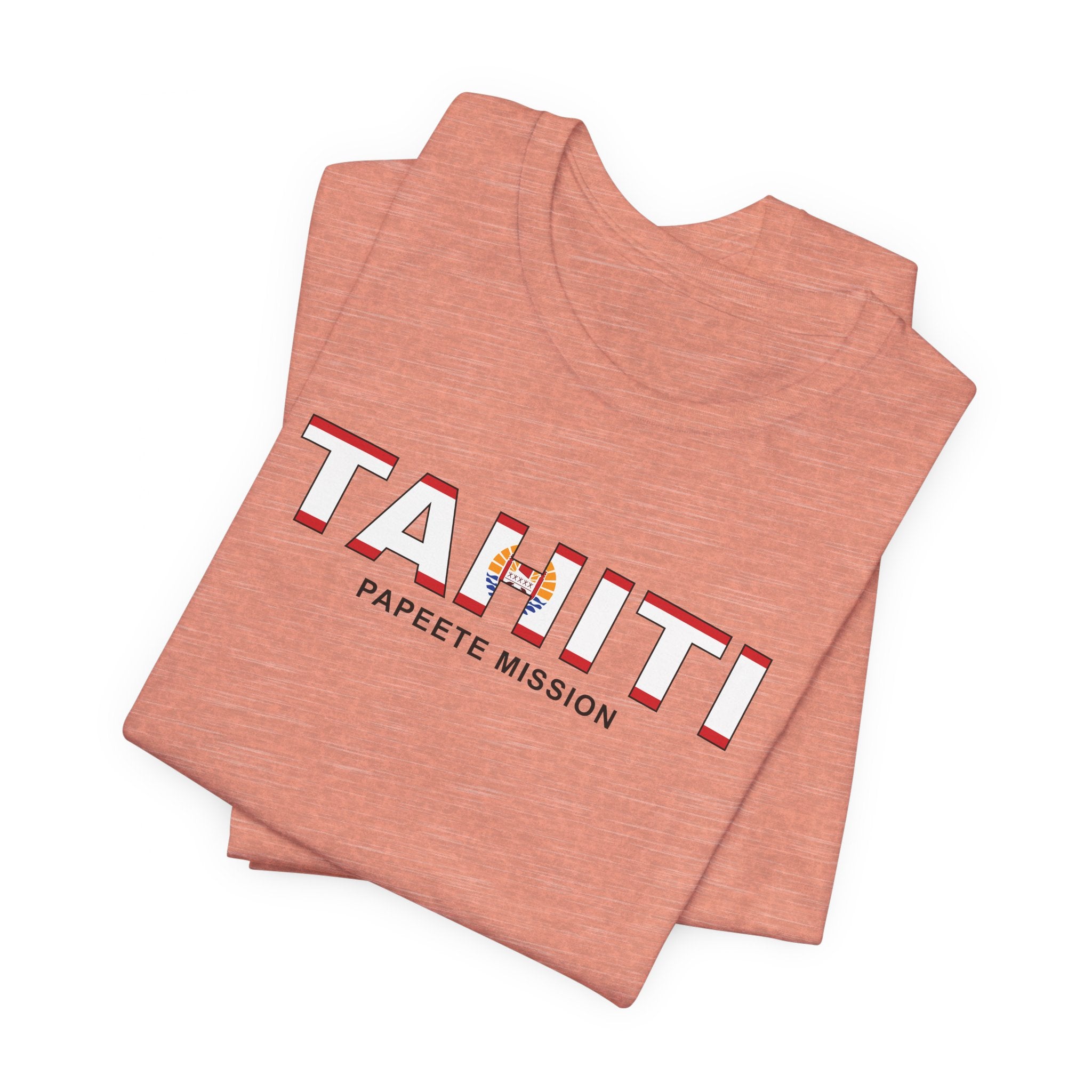 Tahiti Papeete Mission Flag Title T-shirt - Mission Wishlist - LDS Missionary Gift Store
