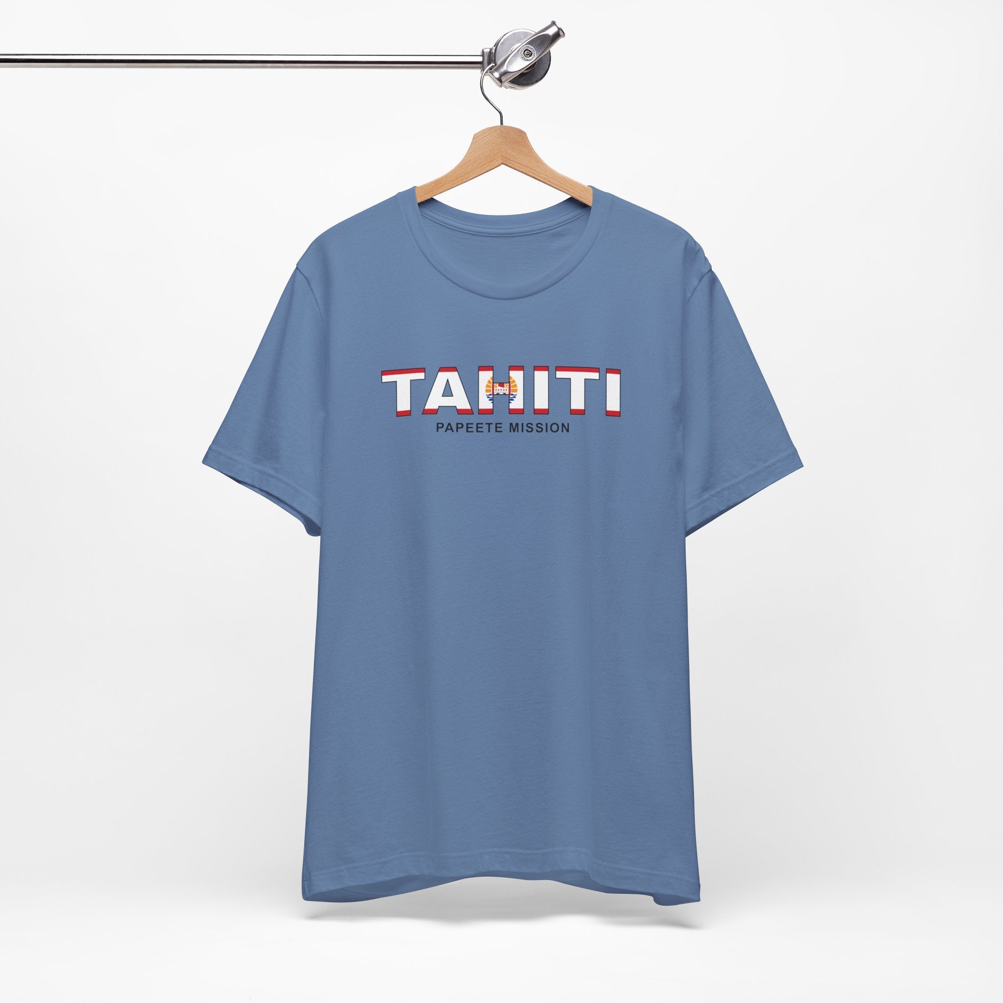 Tahiti Papeete Mission Flag Title T-shirt - Mission Wishlist - LDS Missionary Gift Store